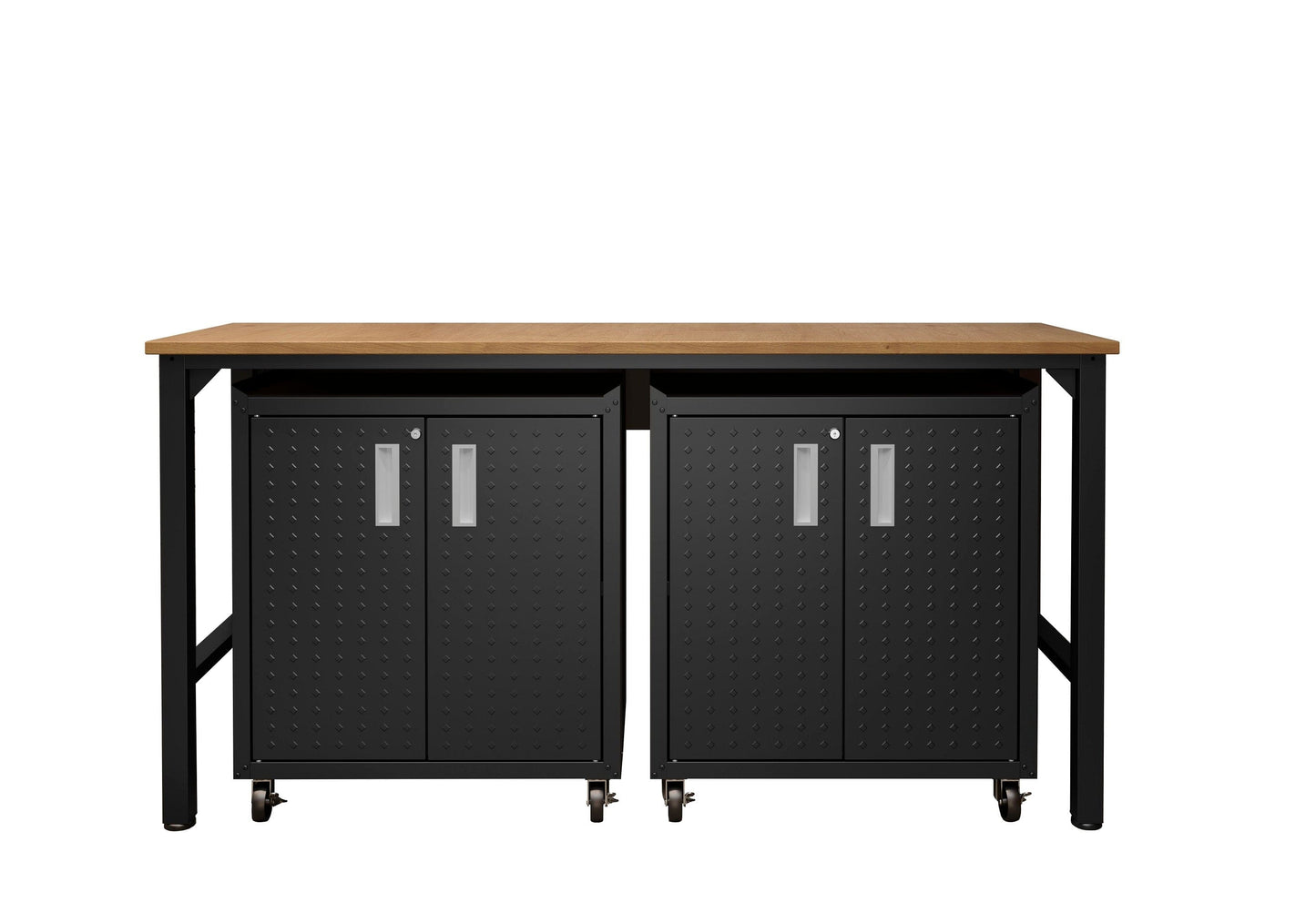 Fortress 3-Piece Mobile Space-Saving Steel Garage Cabinet and Worktable 1.0