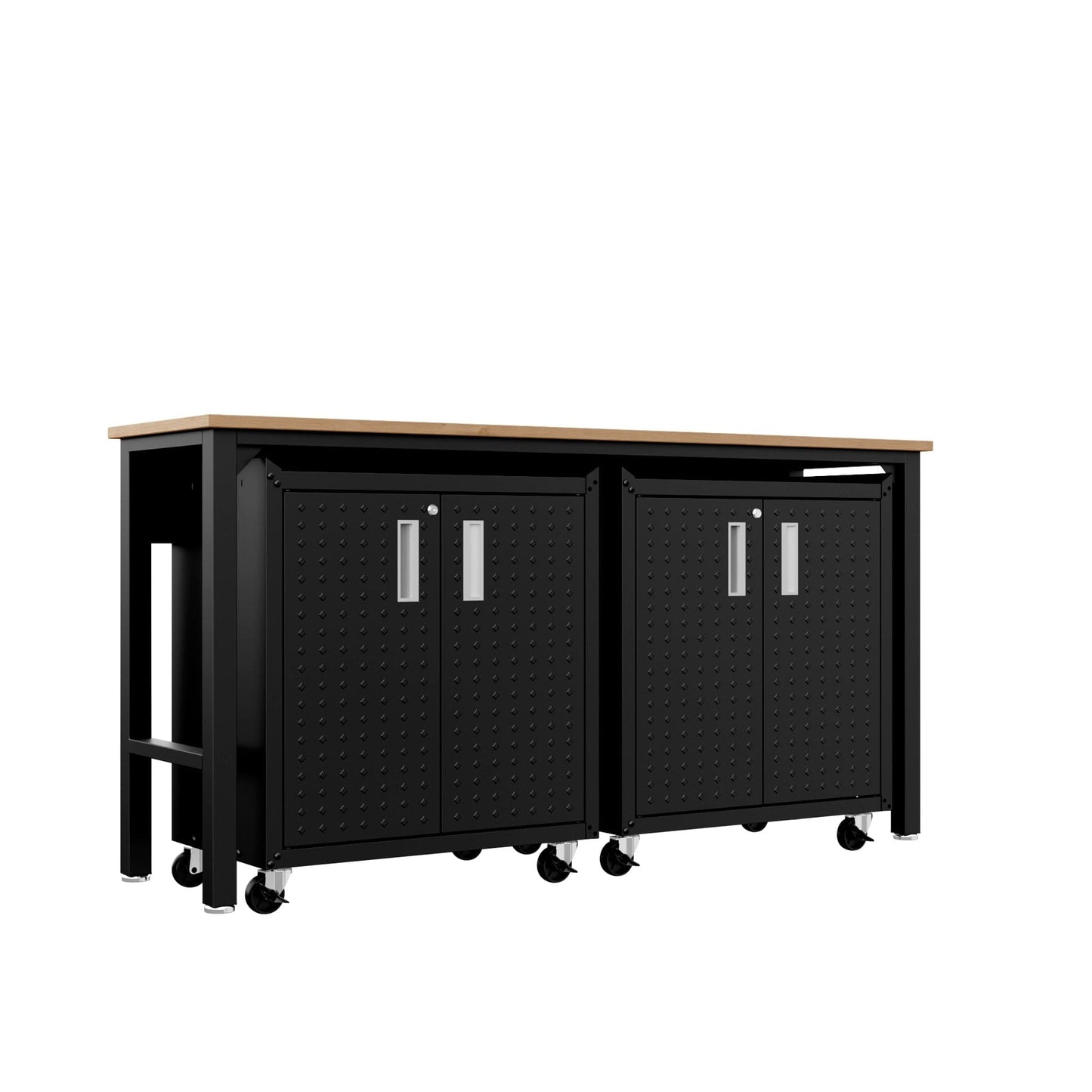 Fortress 3-Piece Mobile Space-Saving Steel Garage Cabinet and Worktable 1.0