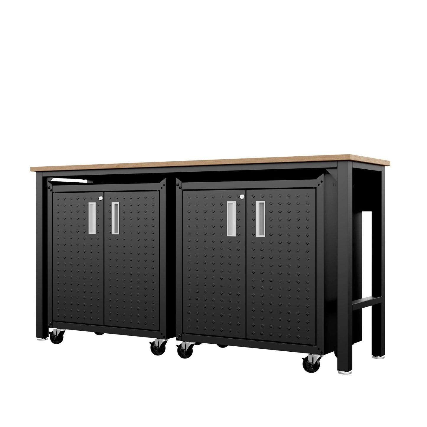 Fortress 3-Piece Mobile Space-Saving Steel Garage Cabinet and Worktable 1.0