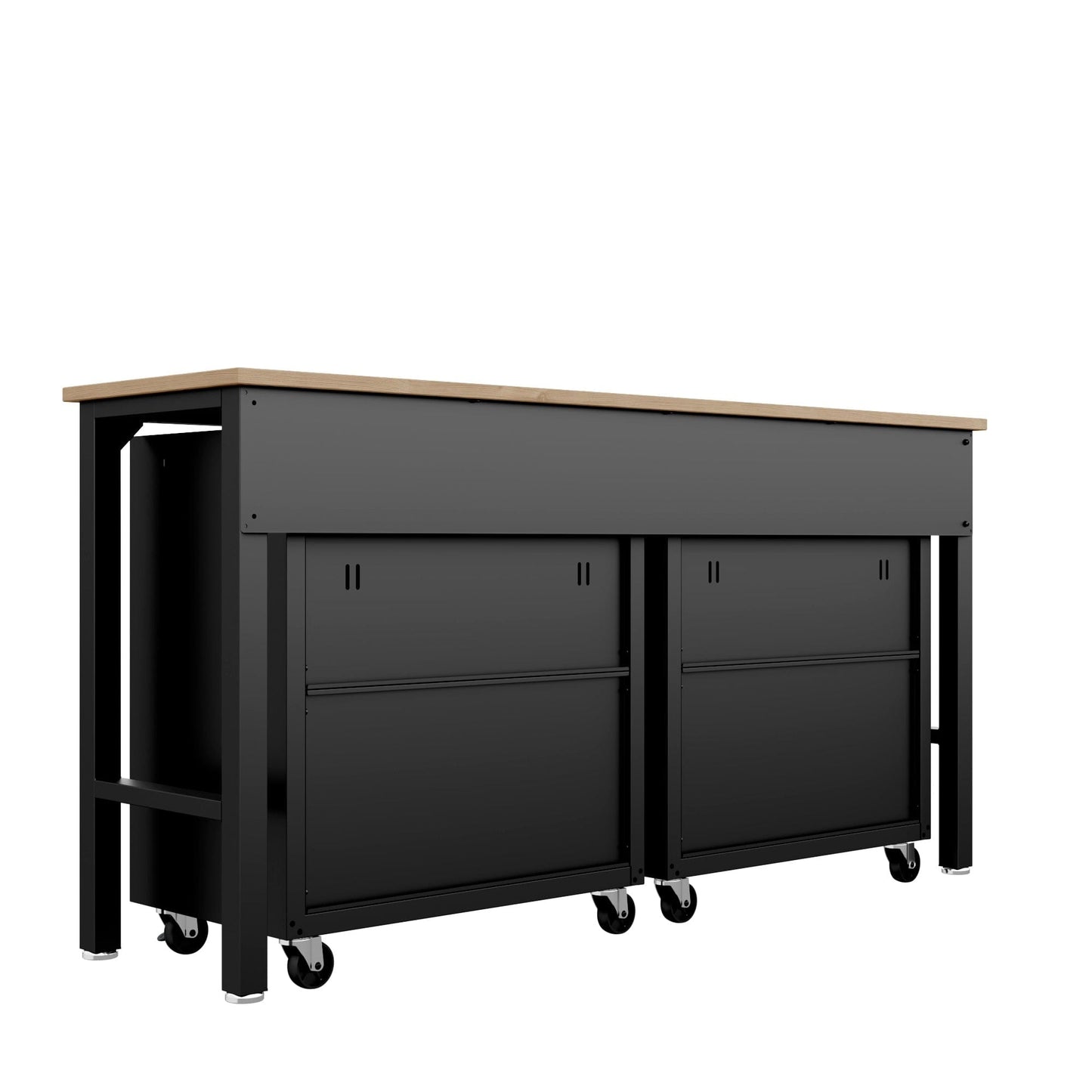 Fortress 3-Piece Mobile Space-Saving Steel Garage Cabinet and Worktable 1.0