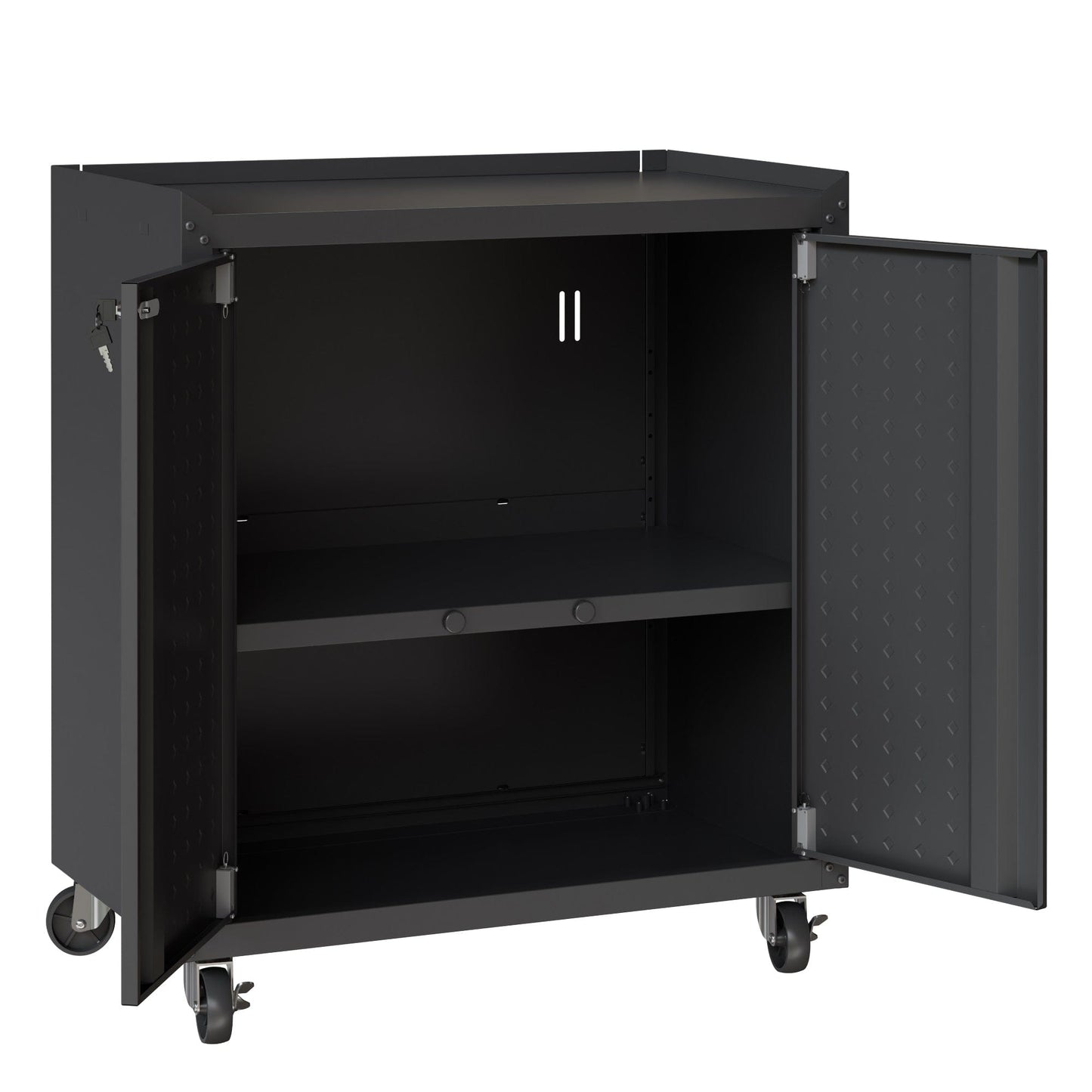 Fortress 3-Piece Mobile Space-Saving Steel Garage Cabinet and Worktable 1.0