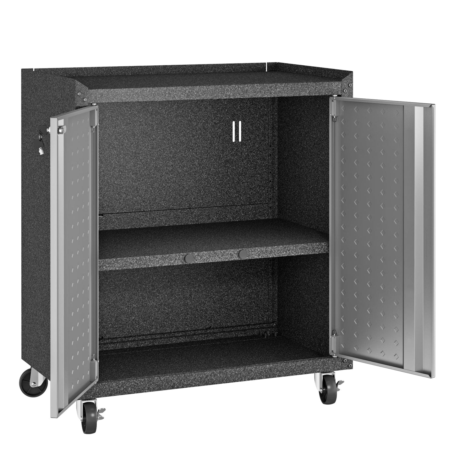Fortress 3-Piece Mobile Space-Saving Steel Garage Cabinet and Worktable 1.0