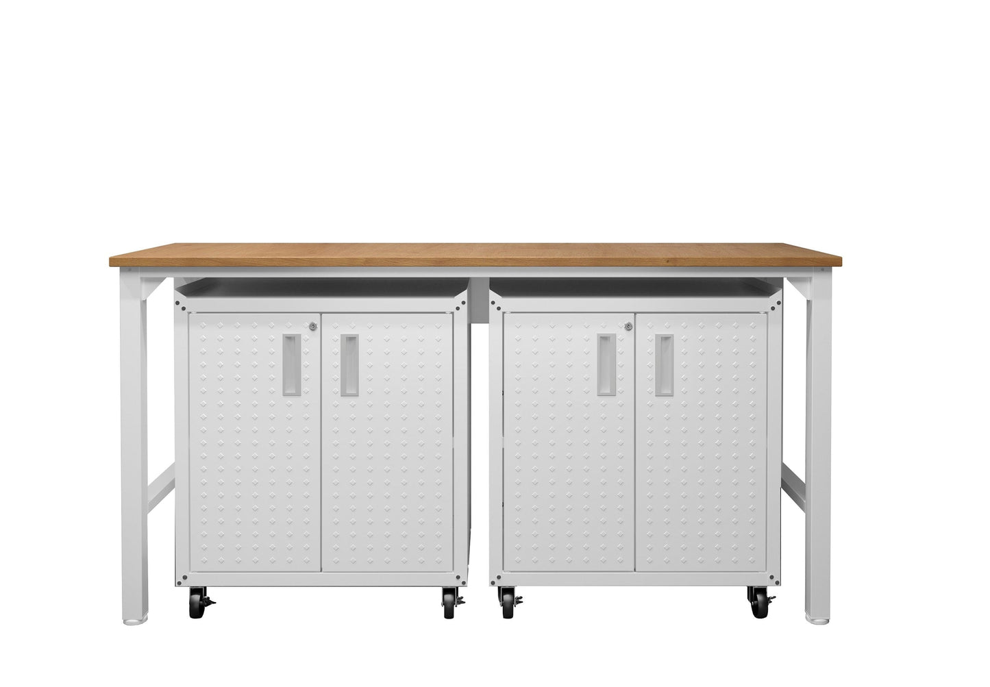 Fortress 3-Piece Mobile Space-Saving Steel Garage Cabinet and Worktable 1.0