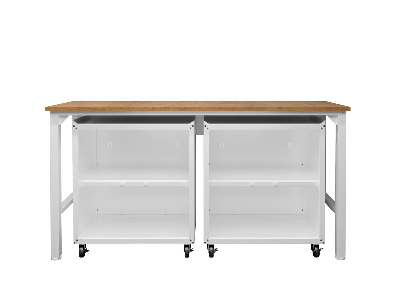Fortress 3-Piece Mobile Space-Saving Steel Garage Cabinet and Worktable 1.0