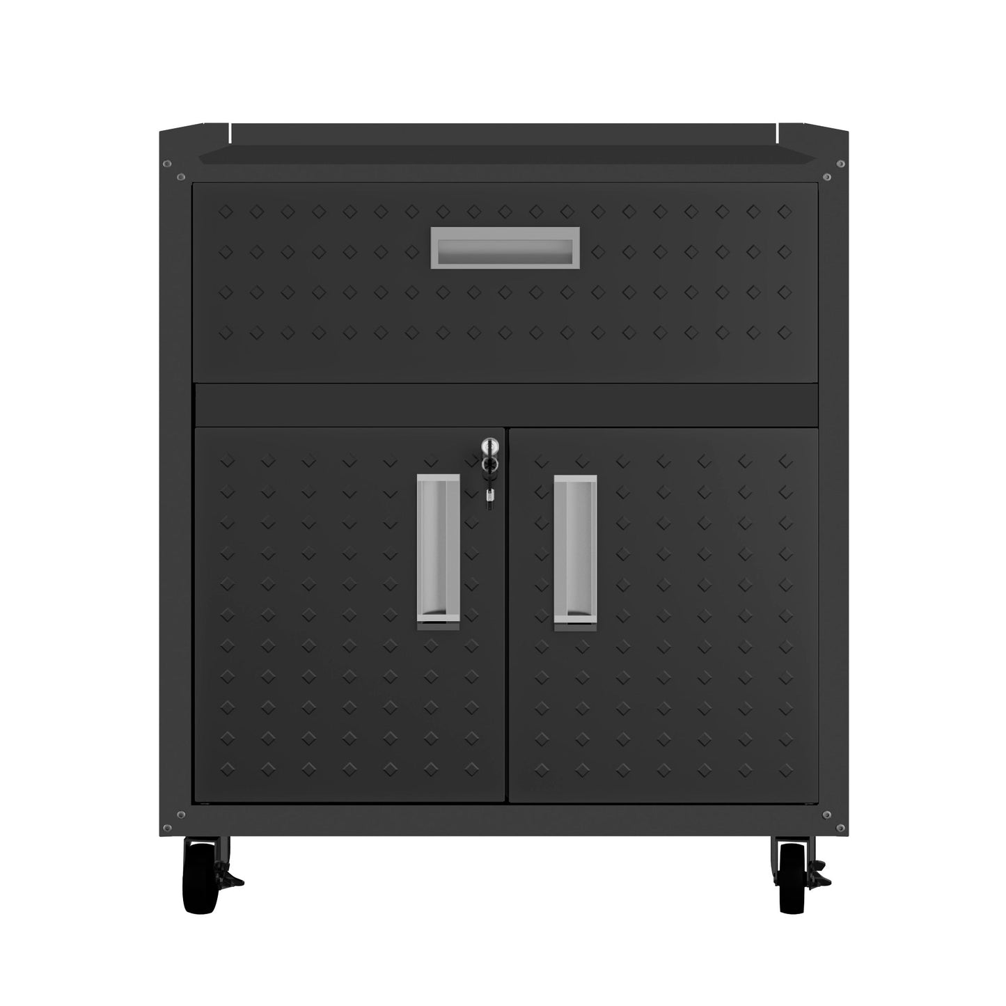 Fortress 3-Piece Mobile Space-Saving Steel Garage Cabinet and Worktable 2.0