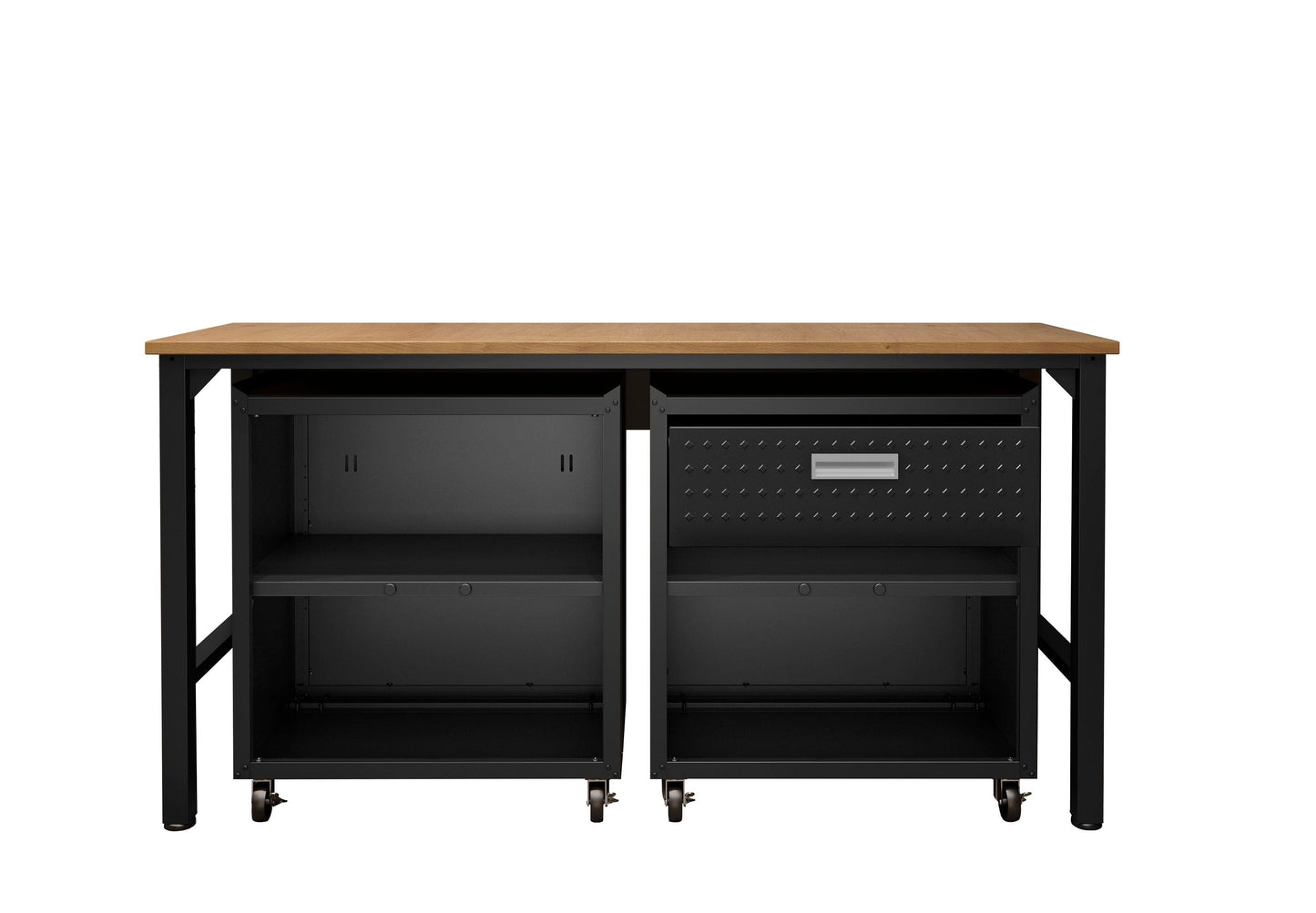 Fortress 3-Piece Mobile Space-Saving Steel Garage Cabinet and Worktable 2.0