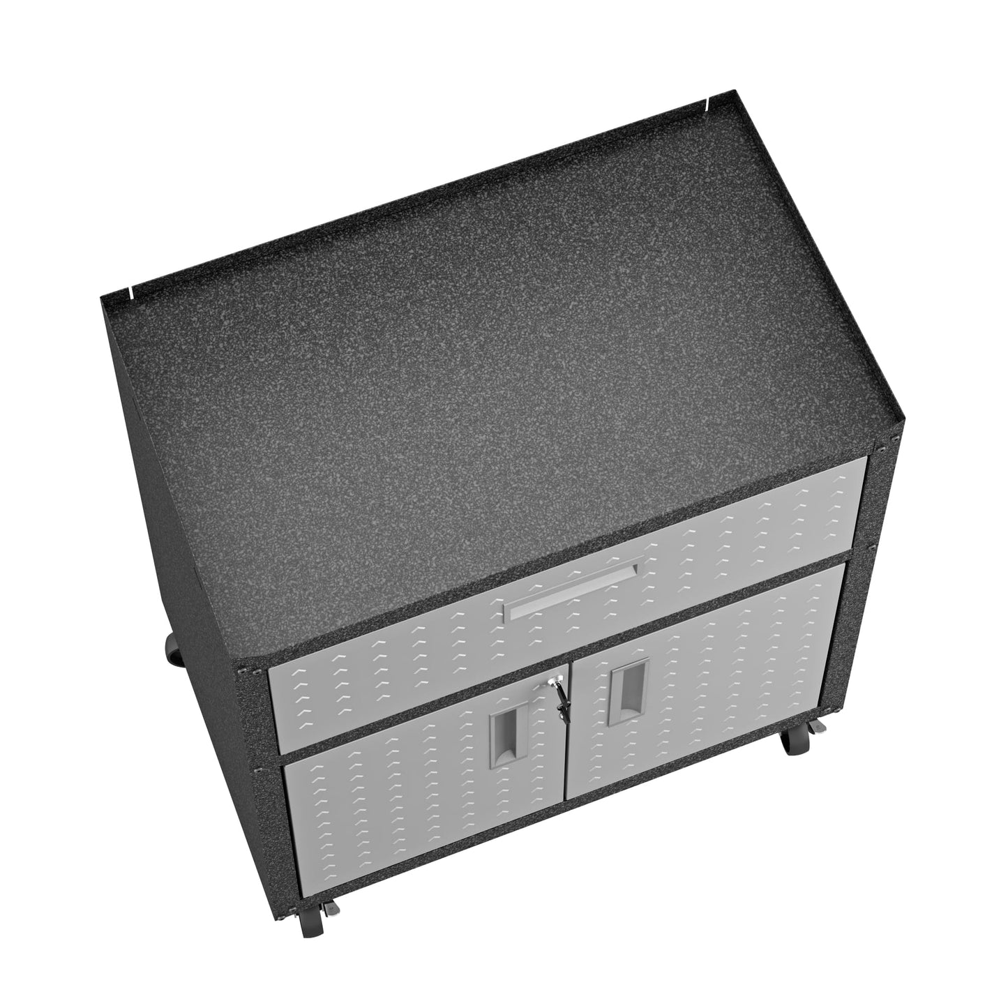 Fortress 3-Piece Mobile Space-Saving Steel Garage Cabinet and Worktable 2.0