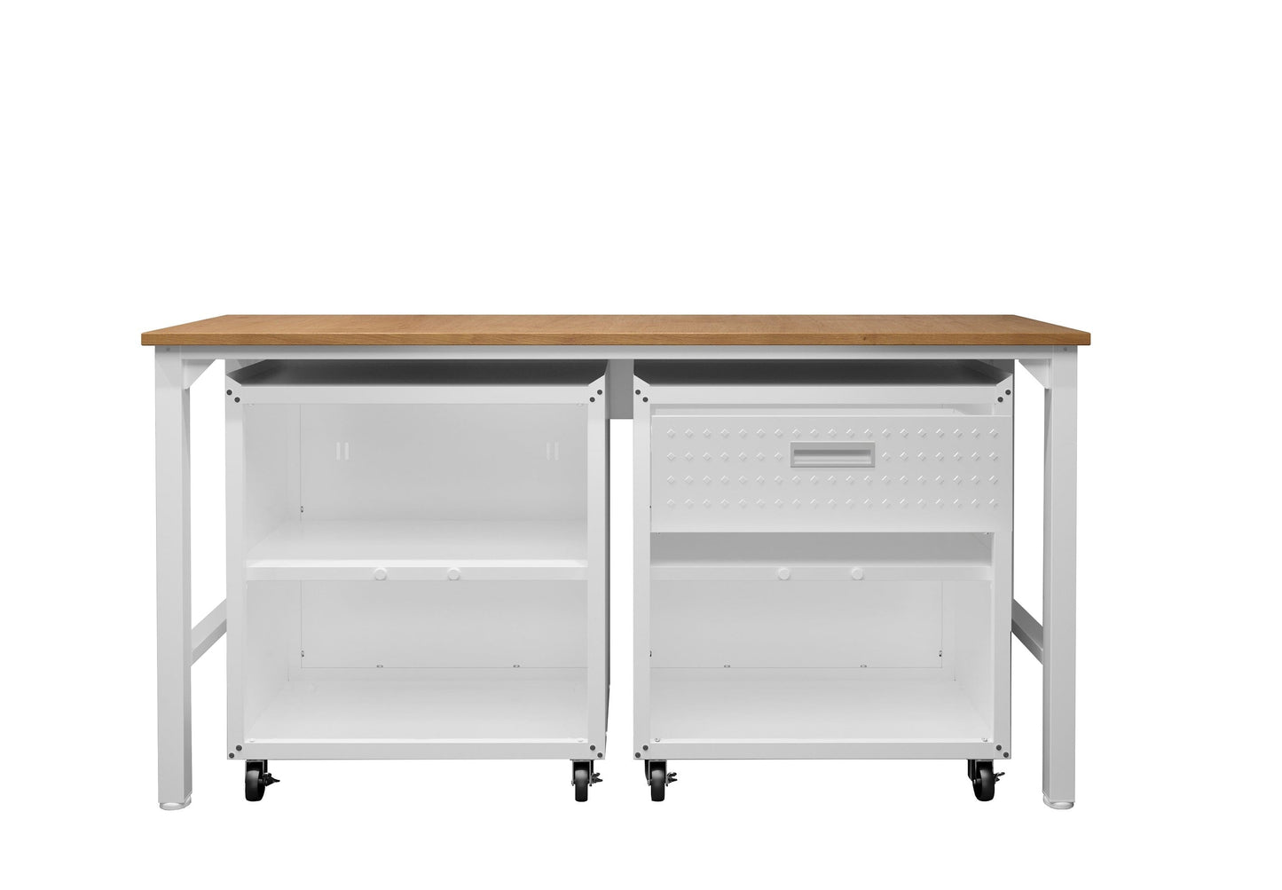 Fortress 3-Piece Mobile Space-Saving Steel Garage Cabinet and Worktable 2.0