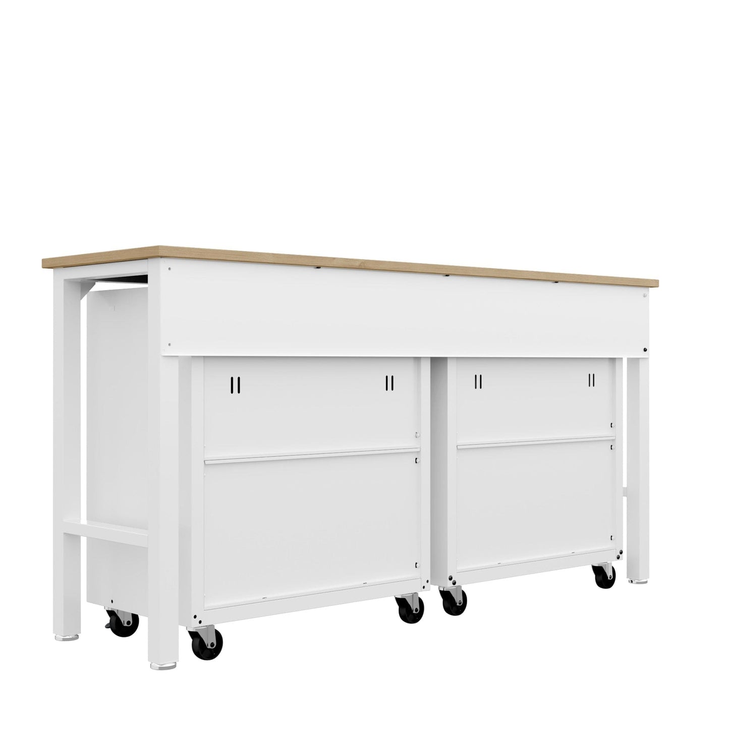 Fortress 3-Piece Mobile Space-Saving Steel Garage Cabinet and Worktable 3.0