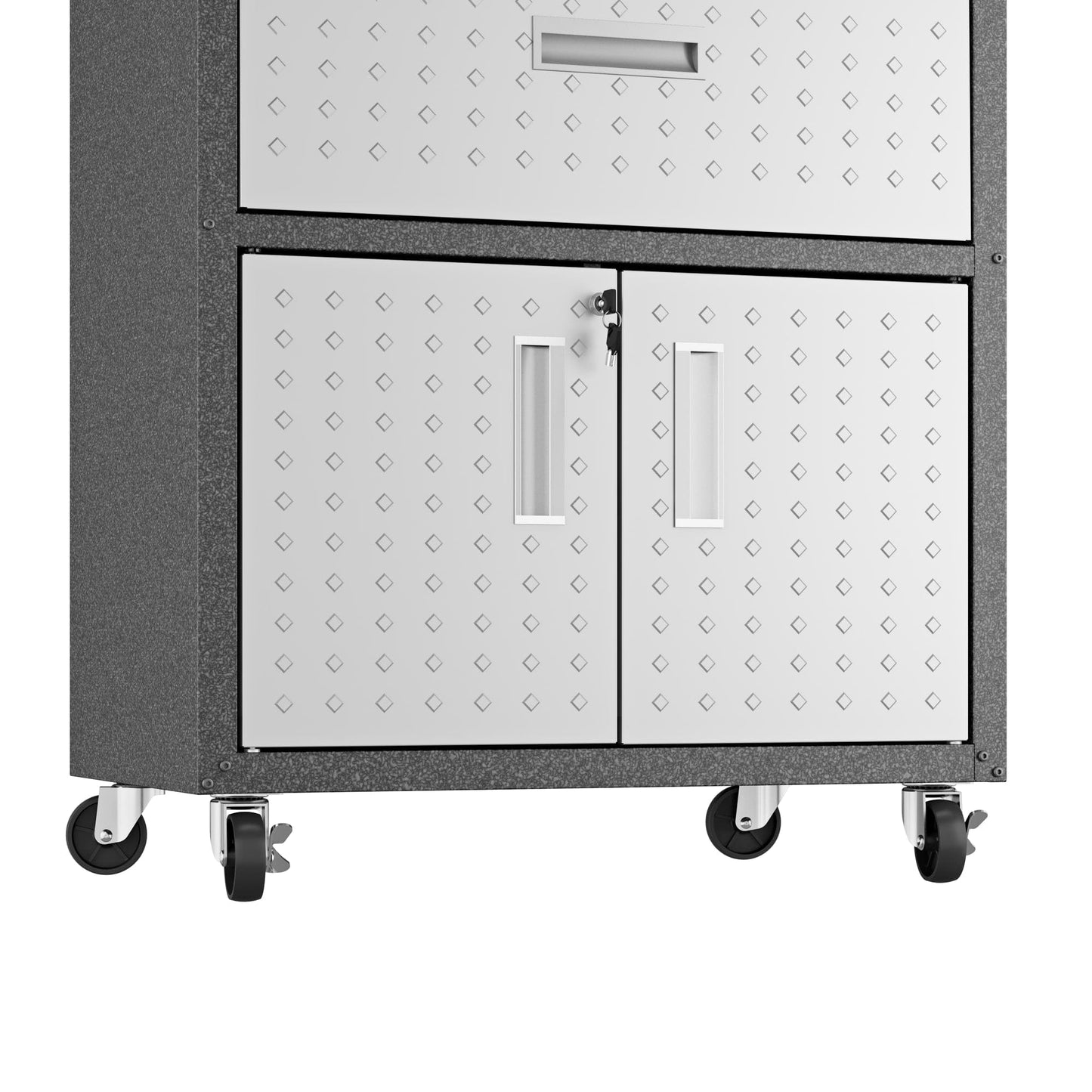 Fortress 3-Piece Mobile Space-Saving Steel Garage Cabinet and Worktable 4.0
