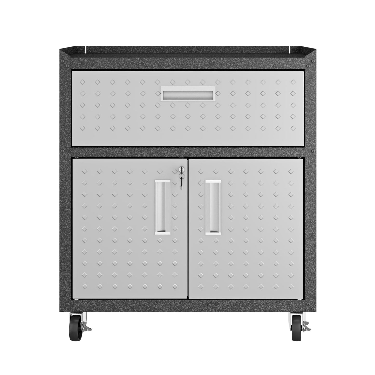 Fortress 3-Piece Mobile Space-Saving Steel Garage Cabinet and Worktable 4.0