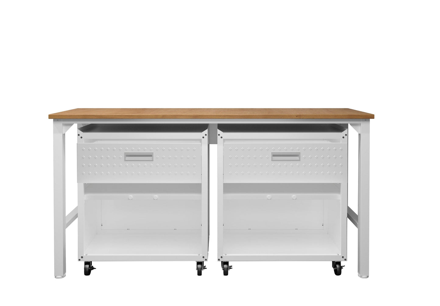 Fortress 3-Piece Mobile Space-Saving Steel Garage Cabinet and Worktable 4.0
