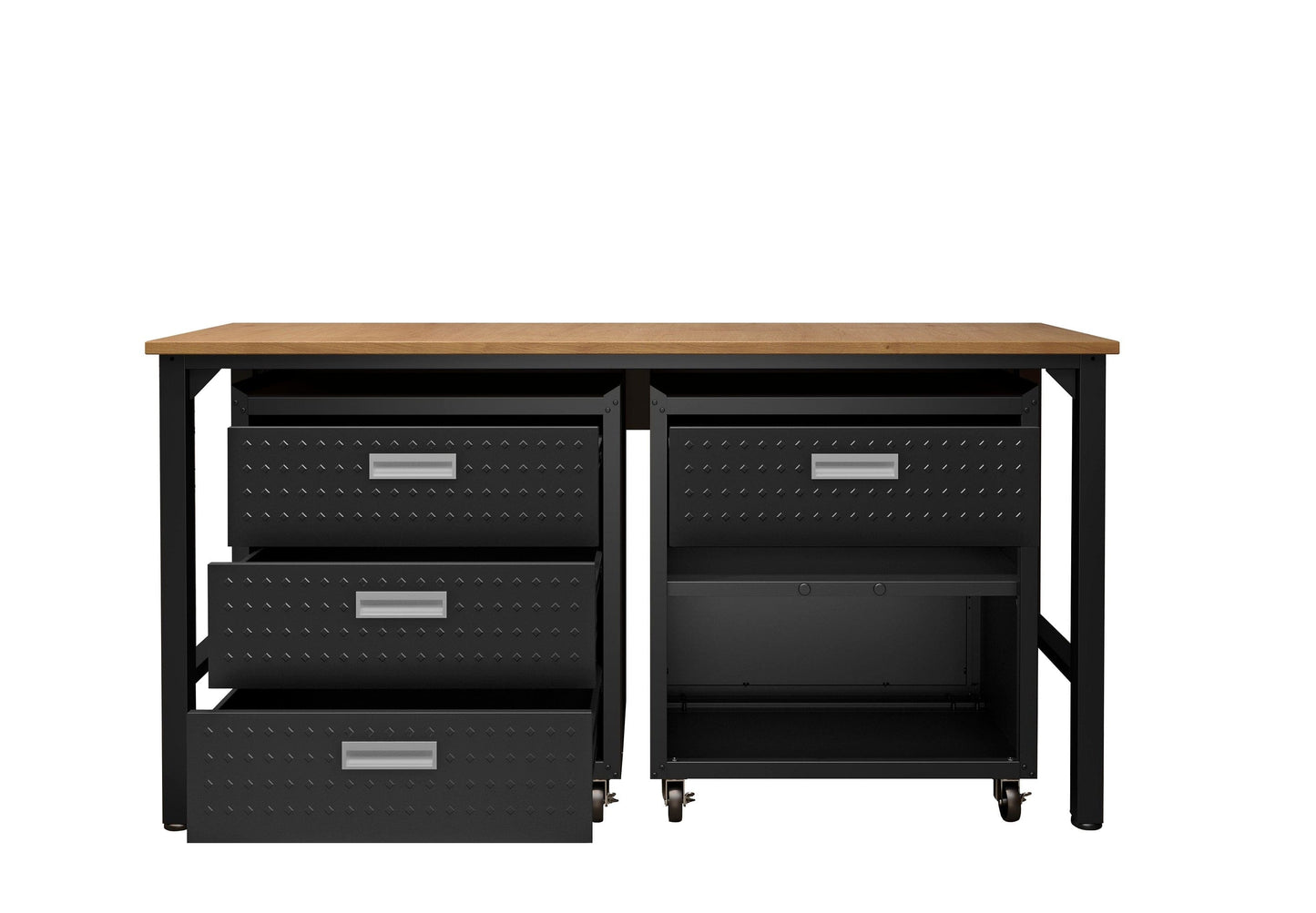 Fortress 3-Piece Mobile Space-Saving Steel Garage Cabinet and Worktable 5.0