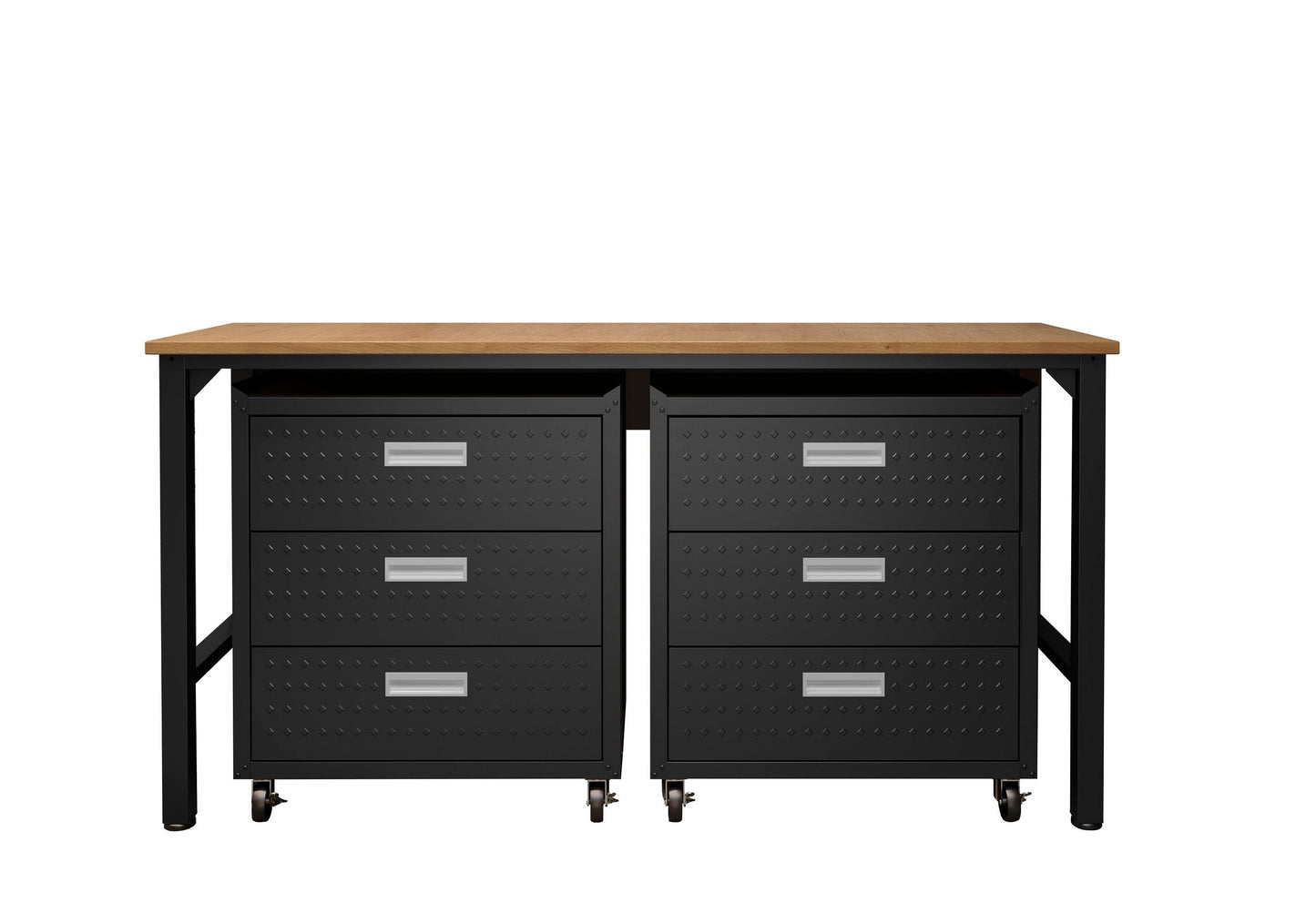 Fortress 3-Piece Mobile Space-Saving Steel Garage Cabinet and Worktable 6.0