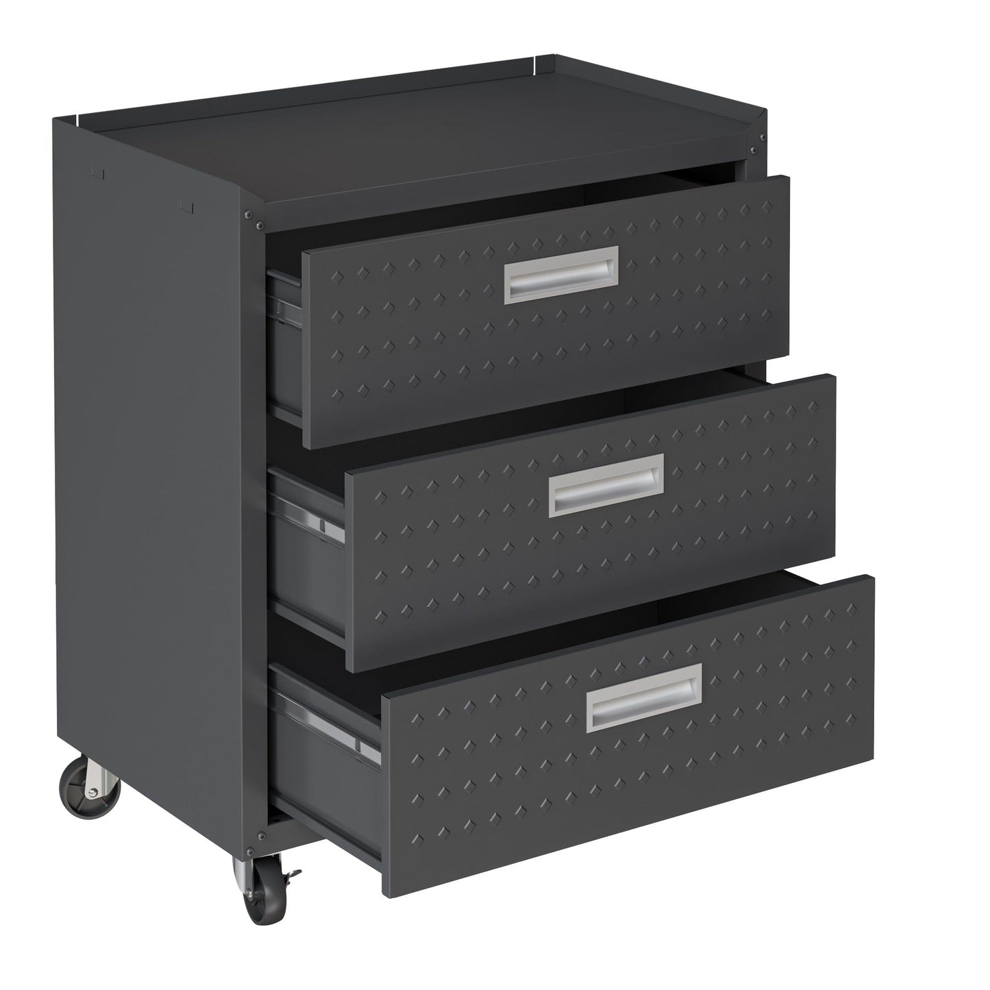 Fortress 3-Piece Mobile Space-Saving Steel Garage Cabinet and Worktable 6.0