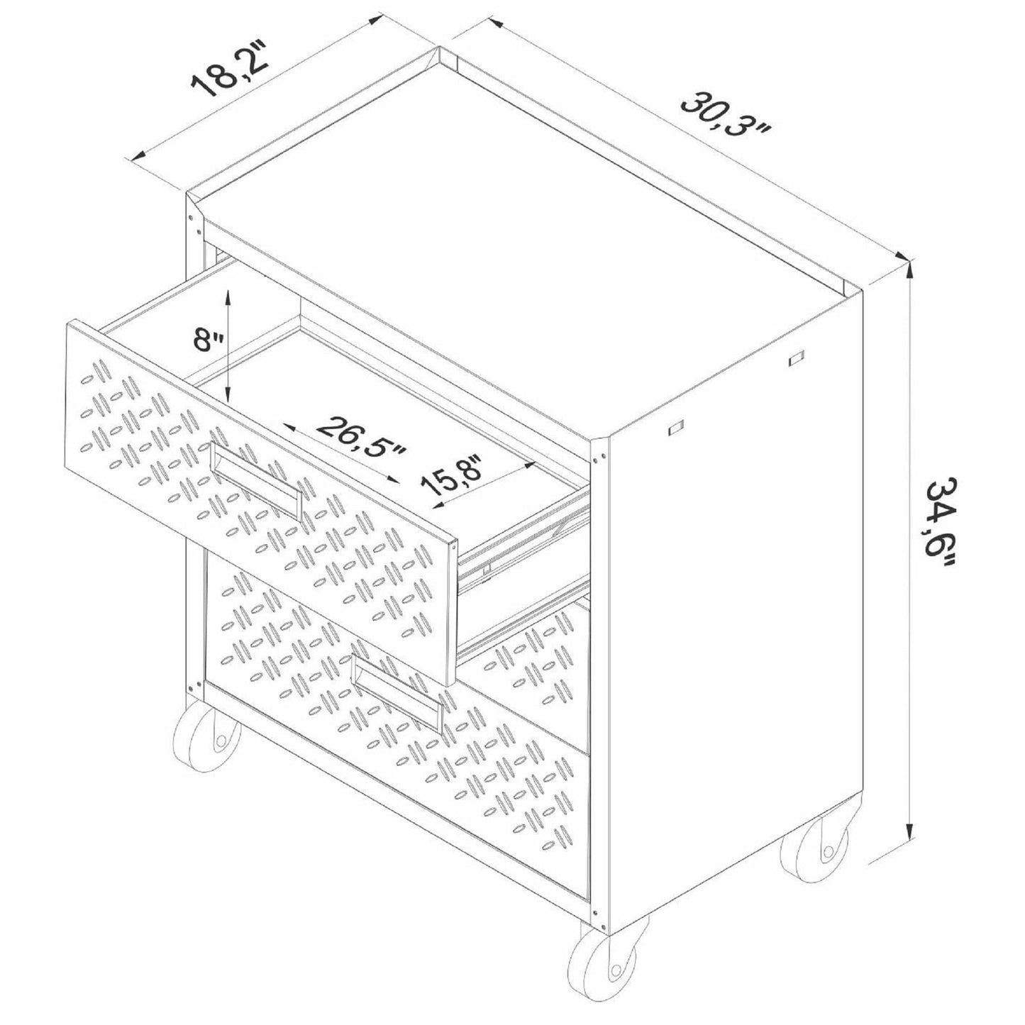 Fortress 3-Piece Mobile Space-Saving Steel Garage Cabinet and Worktable 6.0