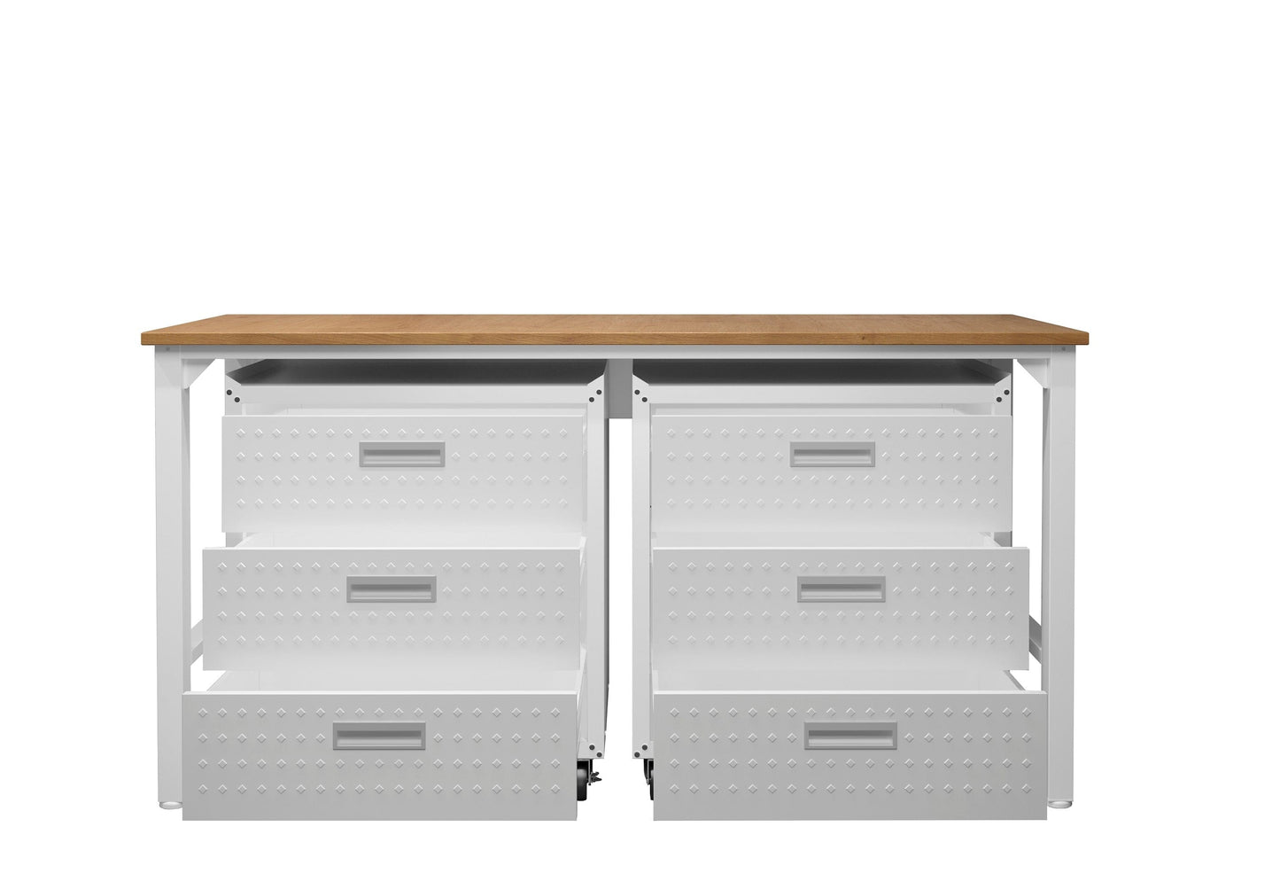 Fortress 3-Piece Mobile Space-Saving Steel Garage Cabinet and Worktable 6.0