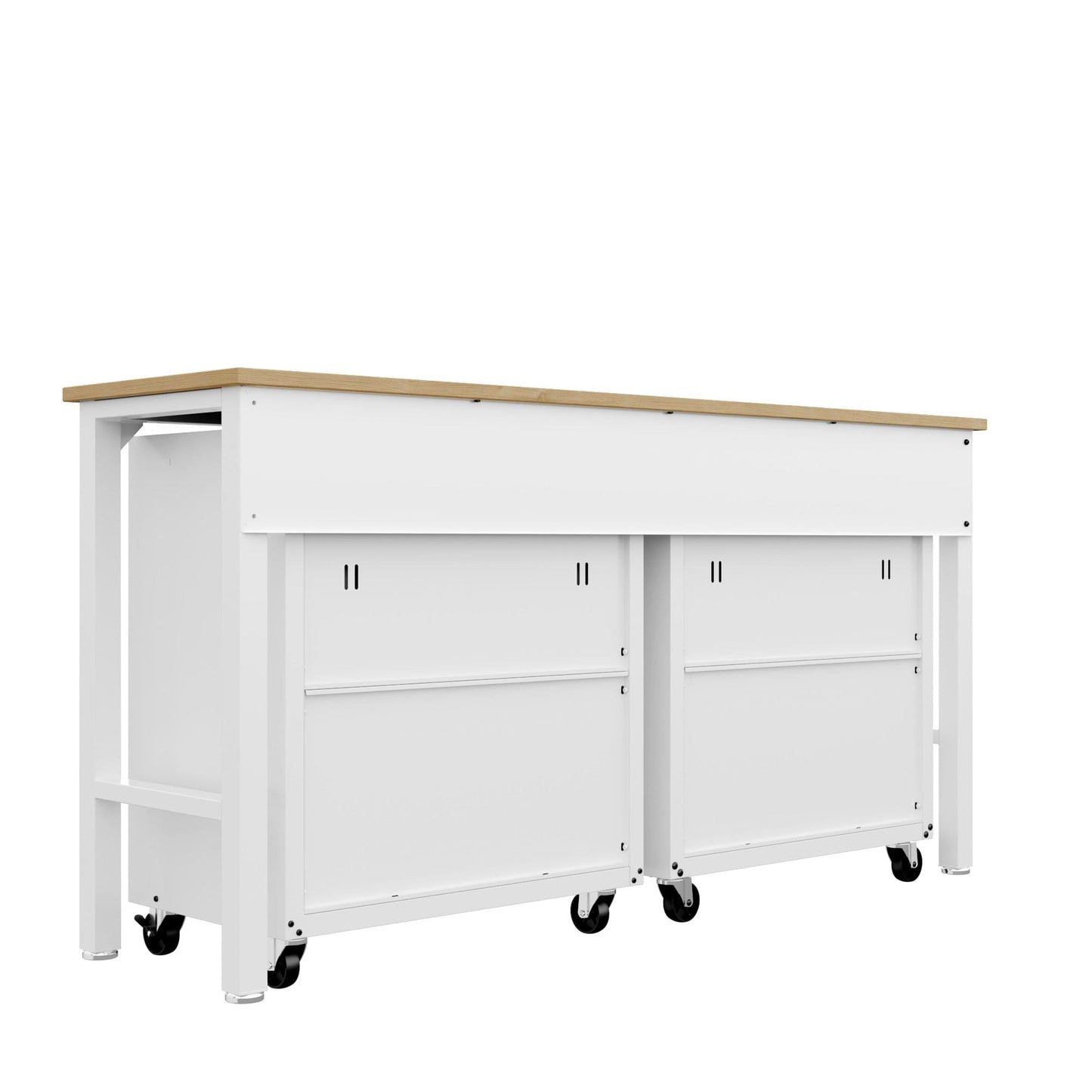 Fortress 3-Piece Mobile Space-Saving Steel Garage Cabinet and Worktable 6.0