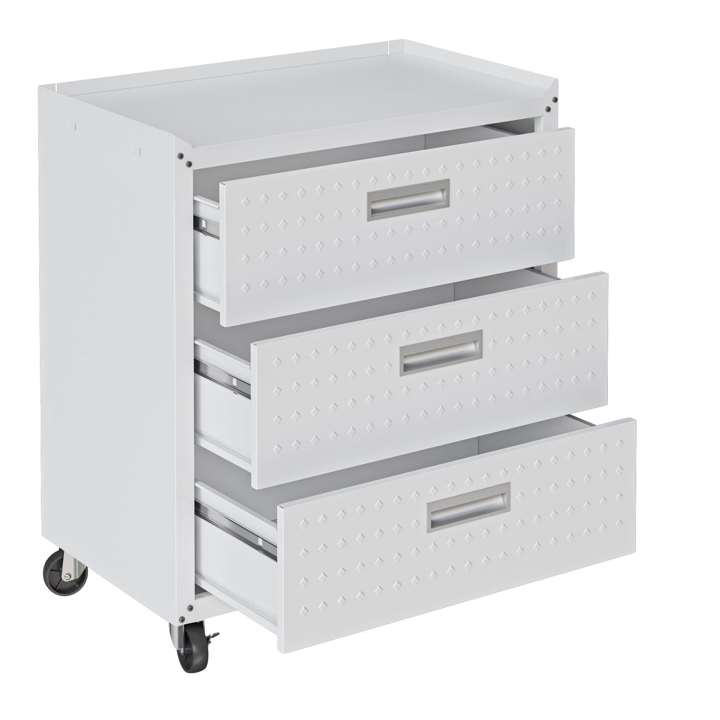 Fortress 3-Piece Mobile Space-Saving Steel Garage Cabinet and Worktable 6.0