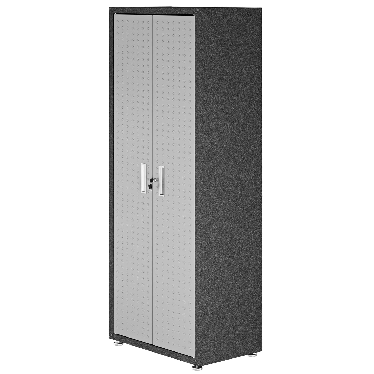Fortress Textured Metal 74.8" Garage Cabinet with 4 Adjustable Shelves