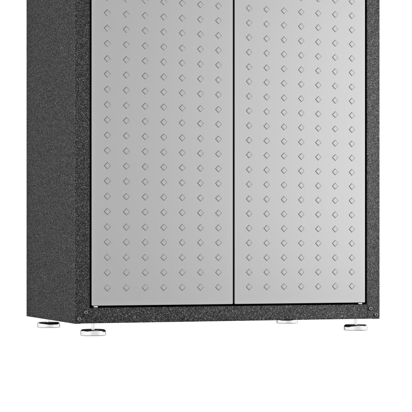 Fortress Textured Metal 74.8" Garage Cabinet with 4 Adjustable Shelves