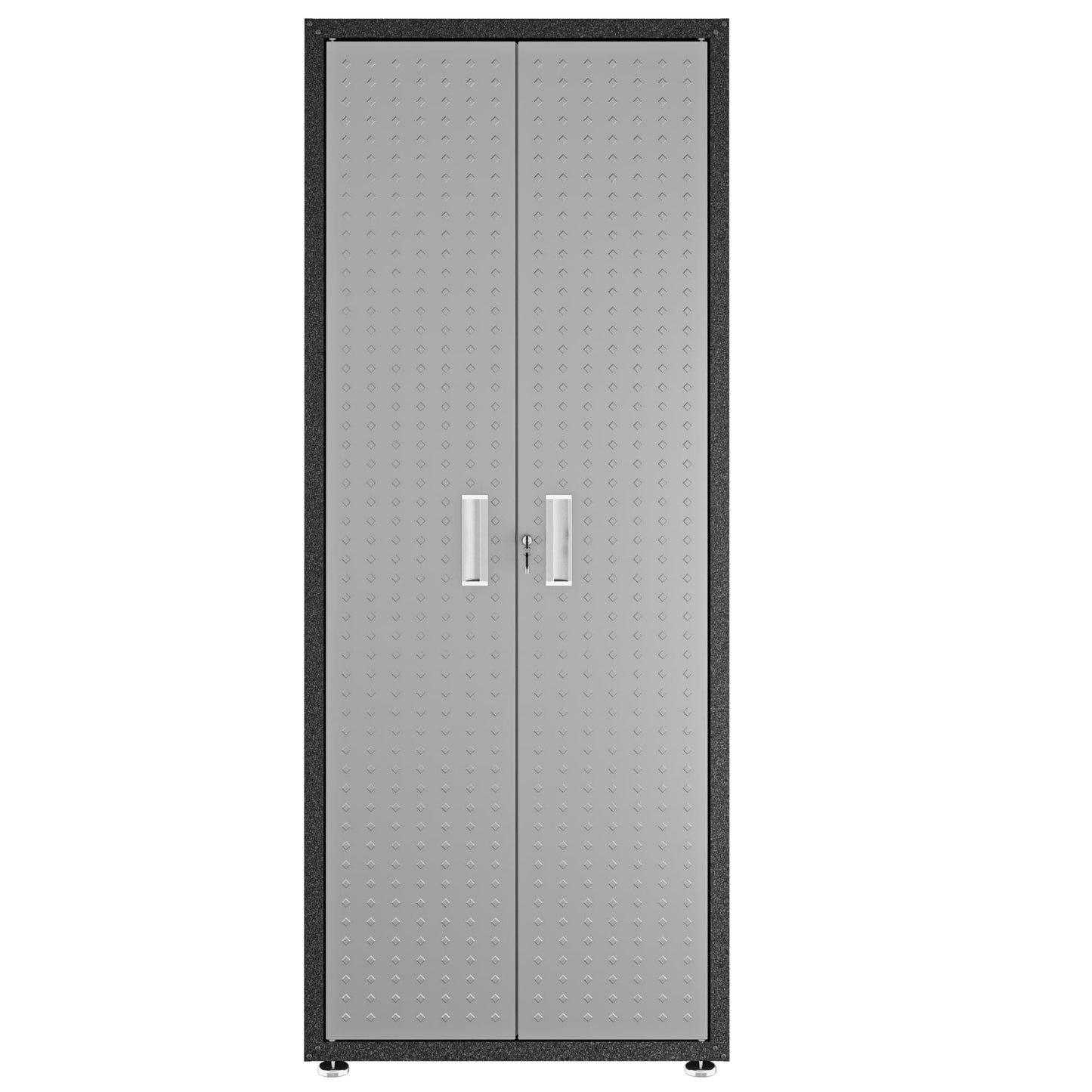 Fortress Textured Metal 74.8" Garage Cabinet with 4 Adjustable Shelves