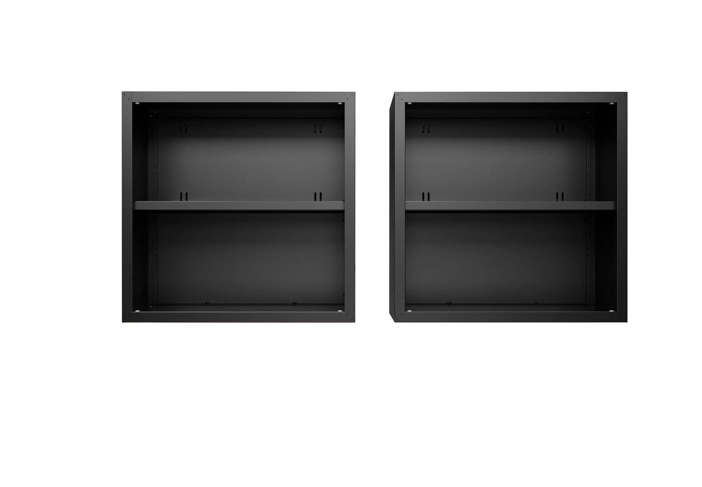 Fortress 30" Floating Textured Metal Garage Cabinet with Adjustable Shelves - Set of 2