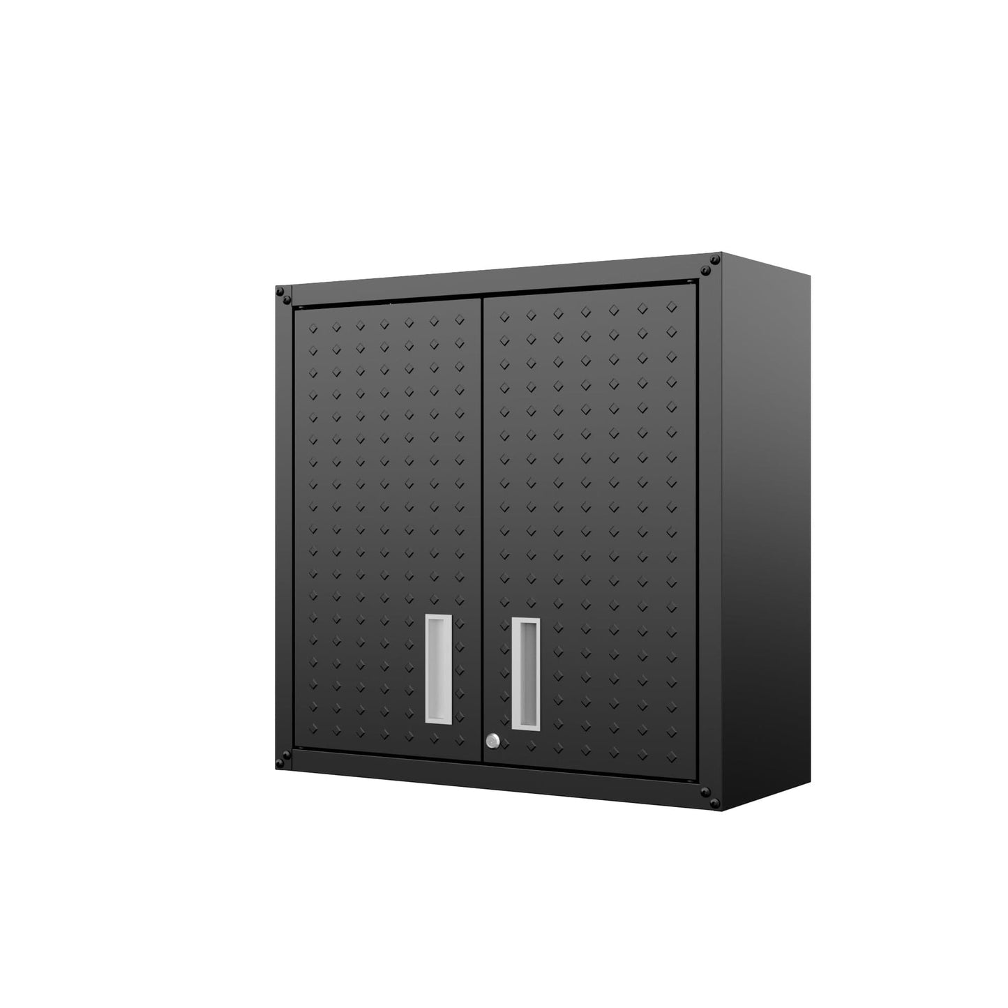 Fortress 30" Floating Textured Metal Garage Cabinet with Adjustable Shelves - Set of 2