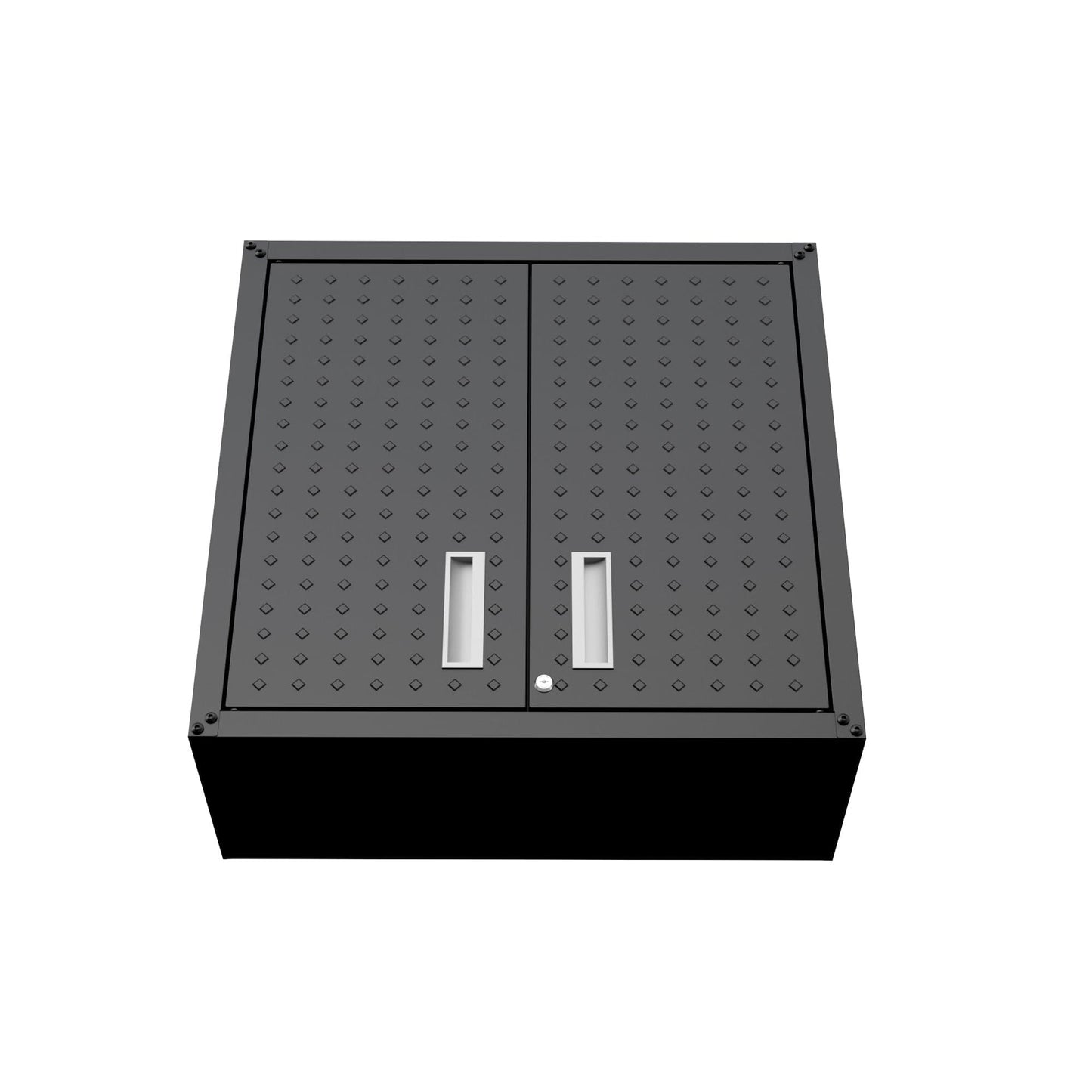 Fortress 30" Floating Textured Metal Garage Cabinet with Adjustable Shelves - Set of 2