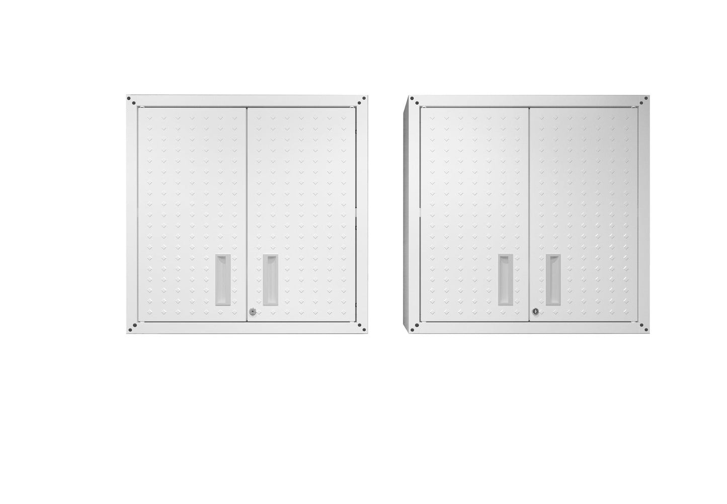 Fortress 30" Floating Textured Metal Garage Cabinet with Adjustable Shelves - Set of 2