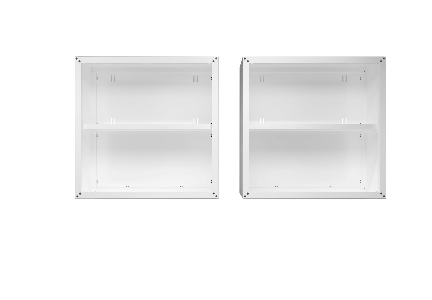 Fortress 30" Floating Textured Metal Garage Cabinet with Adjustable Shelves - Set of 2