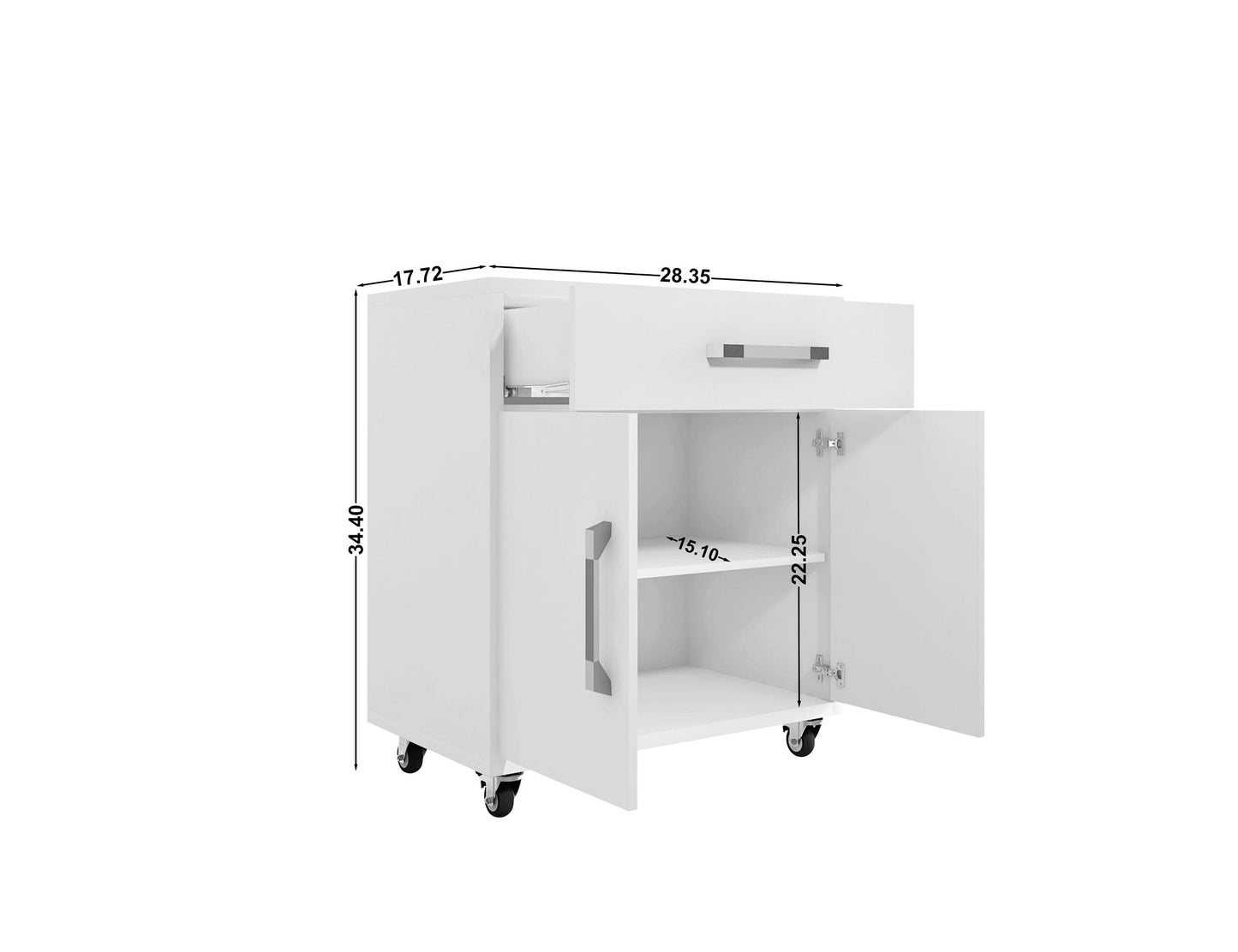 Eiffel 28.35" Mobile Garage Storage Cabinet with 1 Drawer