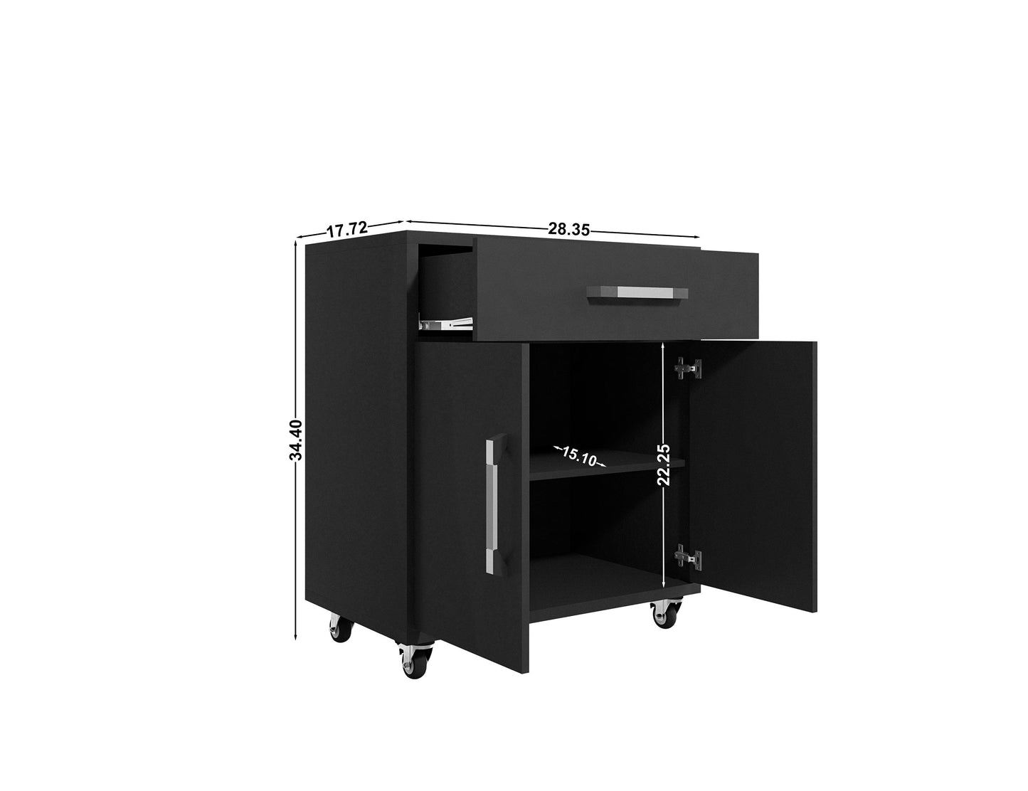 Eiffel 28.35" Mobile Garage Storage Cabinet with 1 Drawer