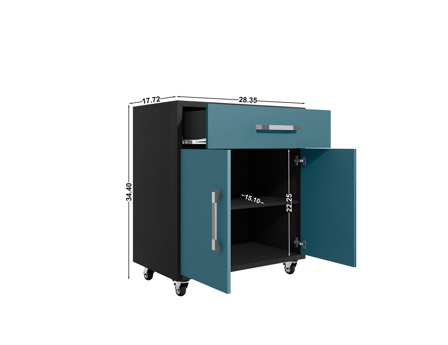 Eiffel 28.35" Mobile Garage Storage Cabinet with 1 Drawer