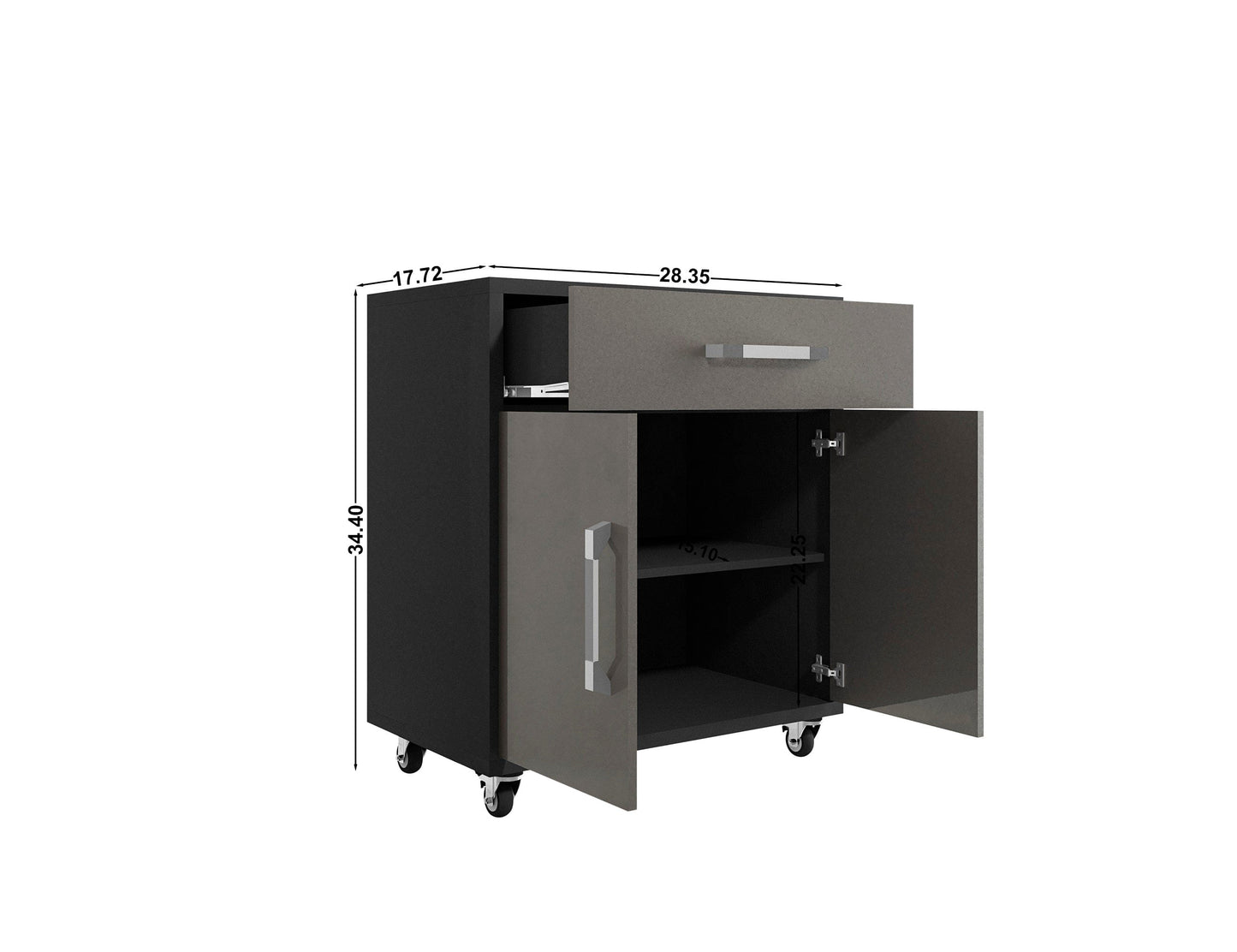 Eiffel 28.35" Mobile Garage Storage Cabinet with 1 Drawer