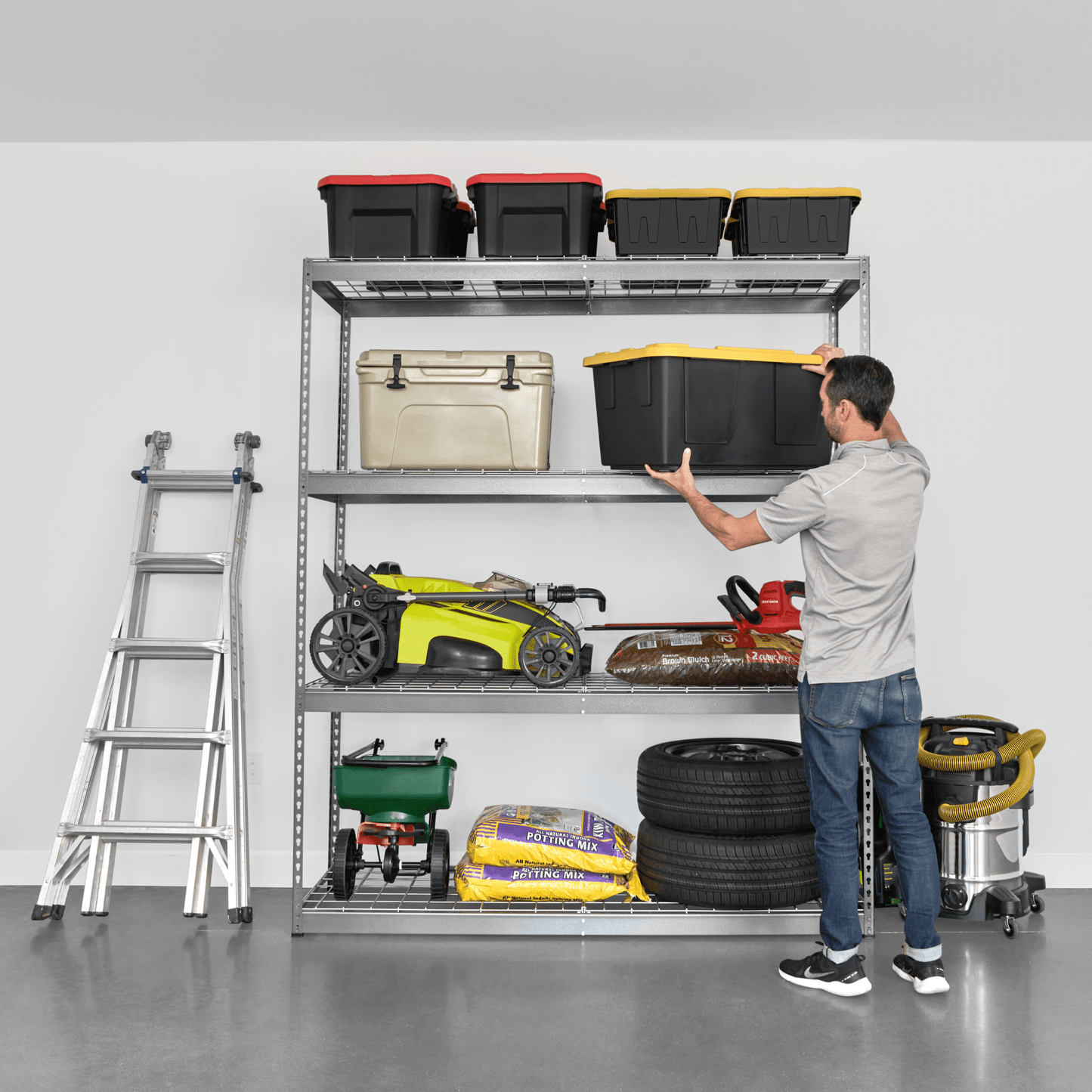 SafeRacks 24" x 72" x 84" Heavy Duty Standing Shelving