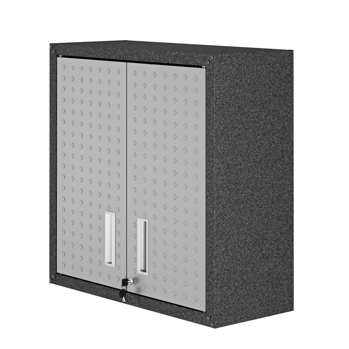 Fortress 30" Floating Textured Metal Garage Cabinet with Adjustable Shelves