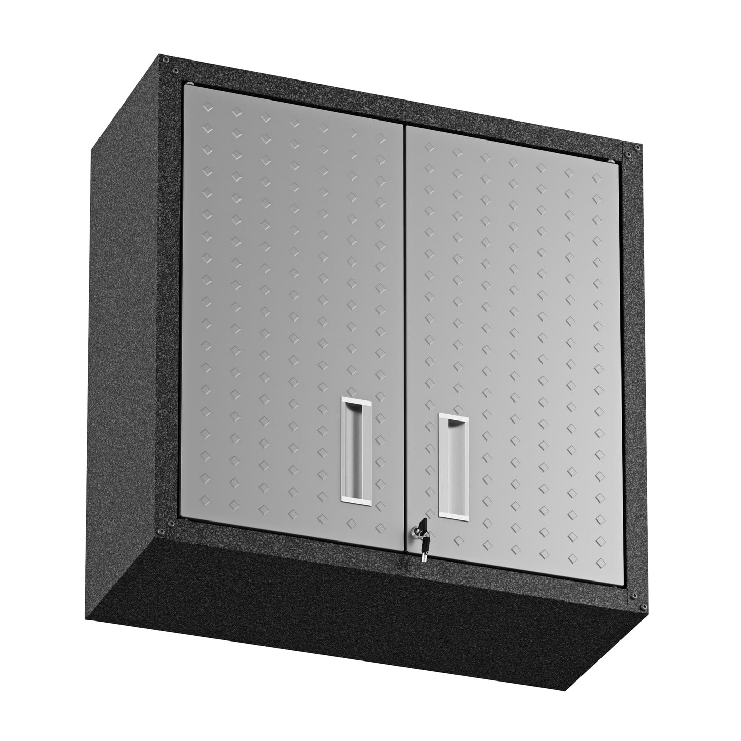 Fortress 30" Floating Textured Metal Garage Cabinet with Adjustable Shelves