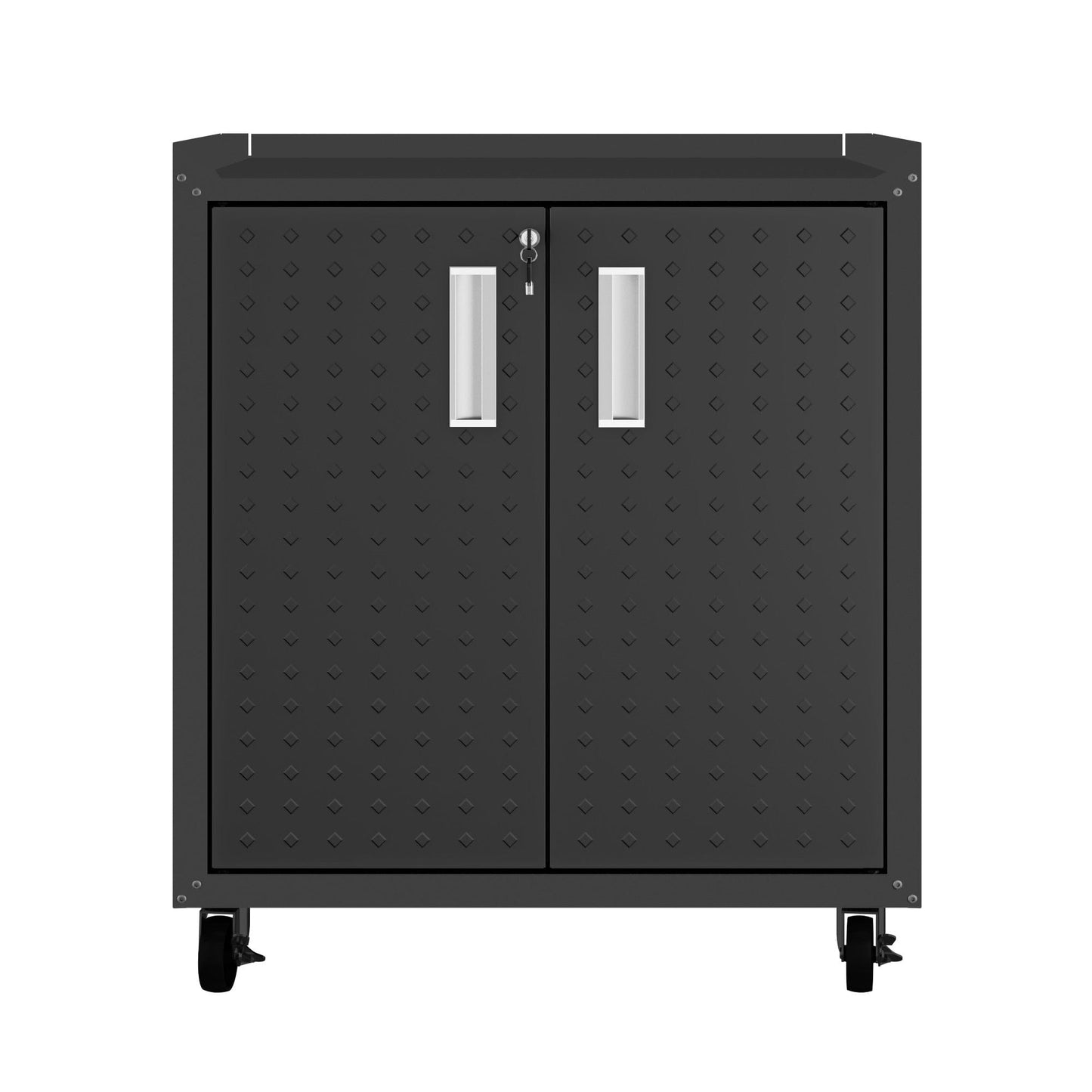 6-Piece Fortress Textured Garage Set with Cabinets, Wall Units and Table