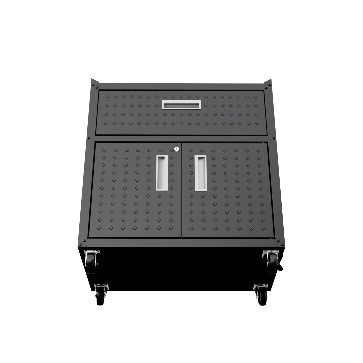 6-Piece Fortress Textured Garage Set with Cabinets, Wall Units and Table