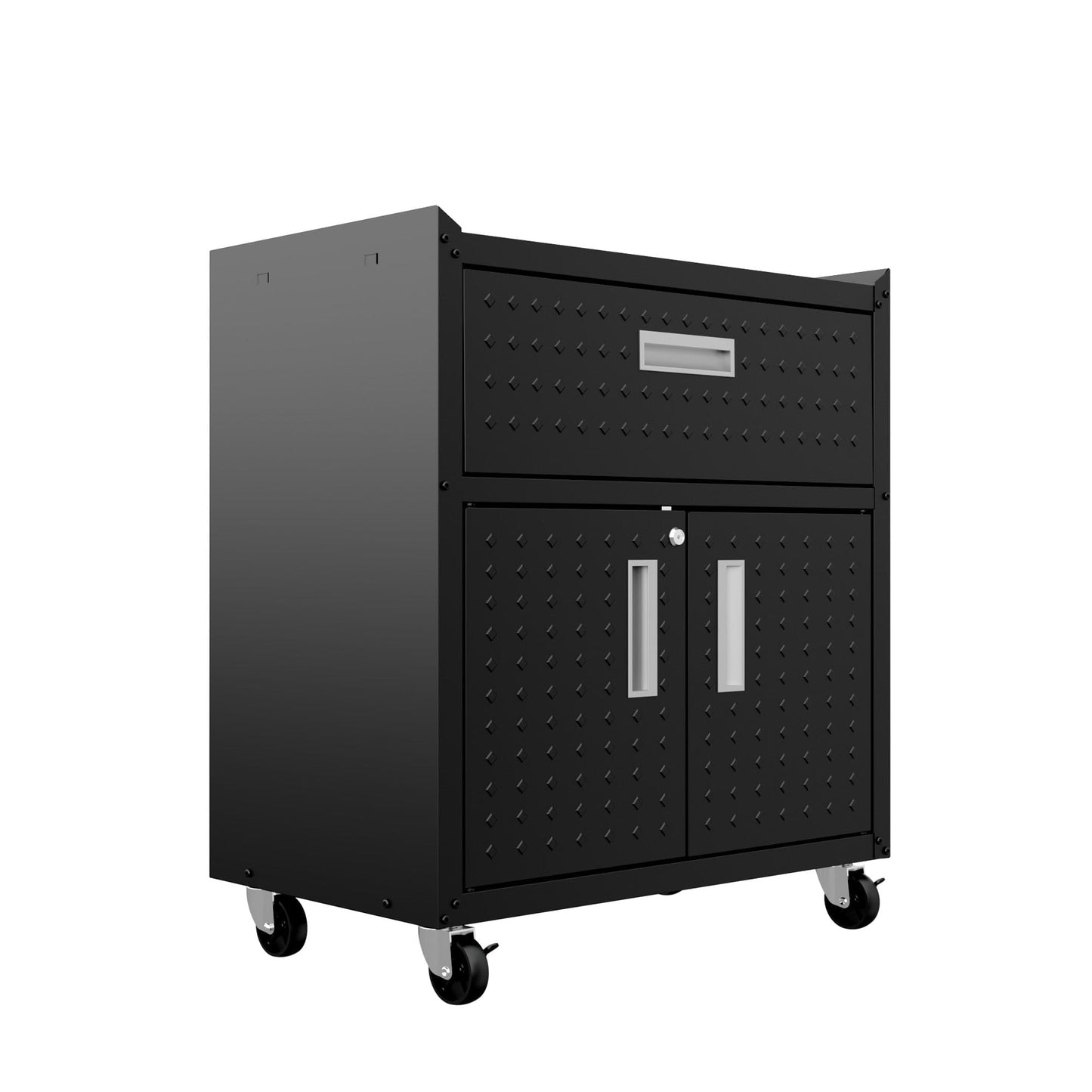 6-Piece Fortress Textured Garage Set with Cabinets, Wall Units and Table