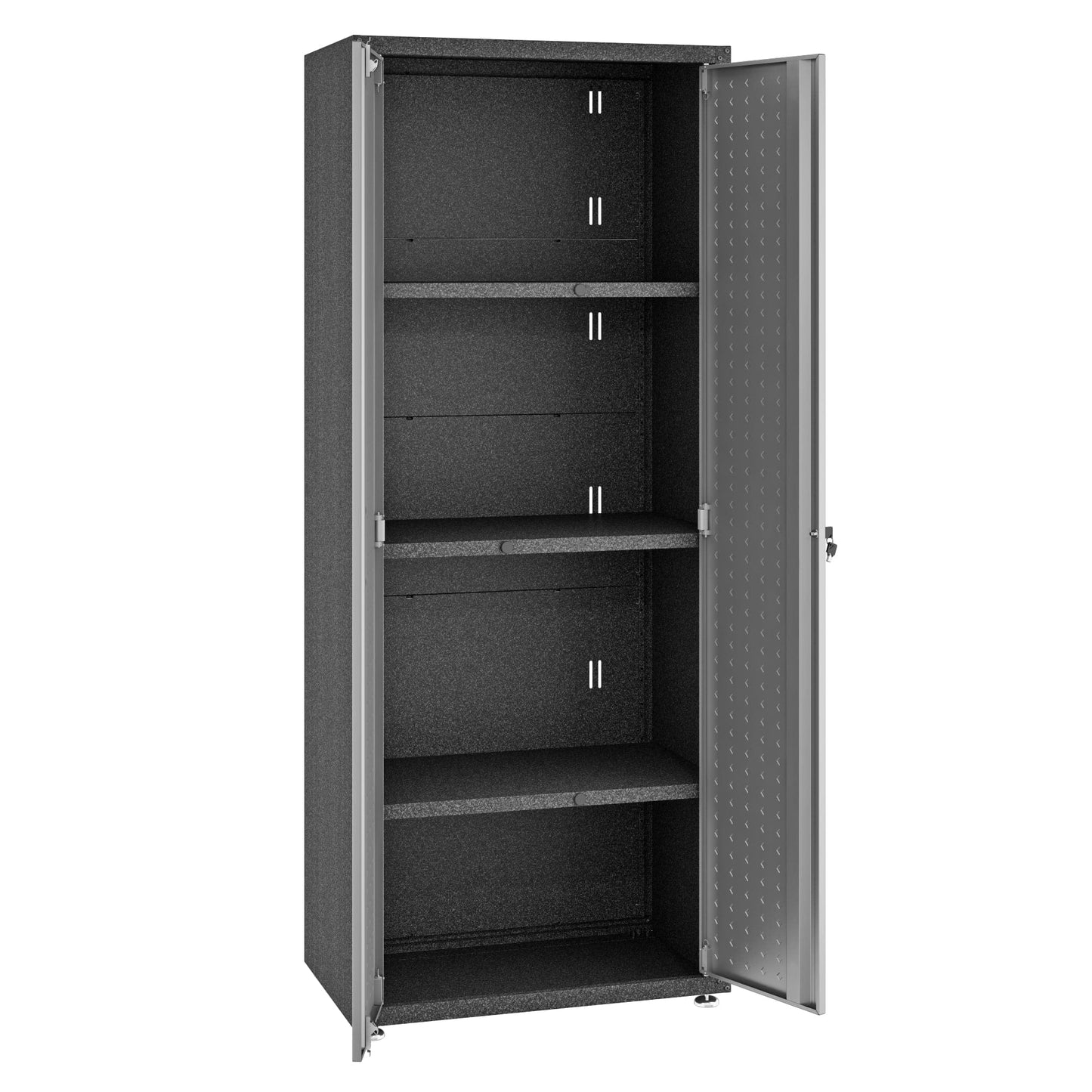 6-Piece Fortress Textured Garage Set with Cabinets, Wall Units and Table