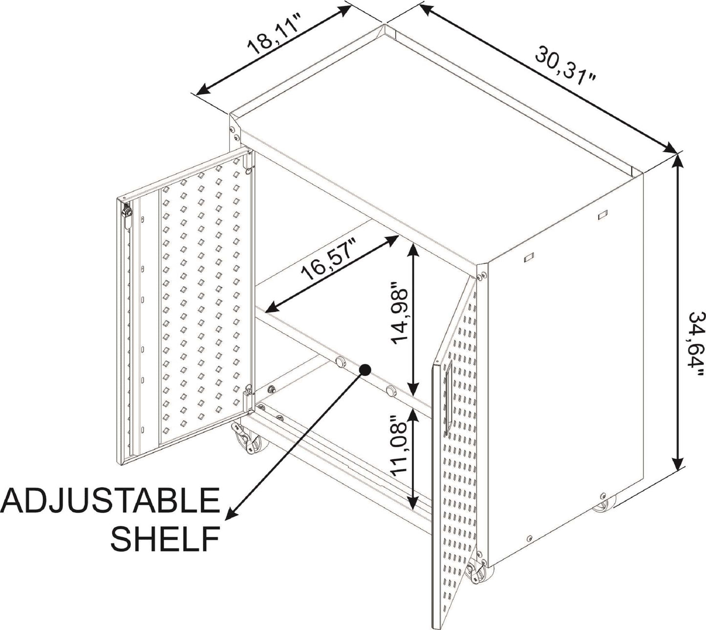 6-Piece Fortress Textured Garage Set with Cabinets, Wall Units and Table
