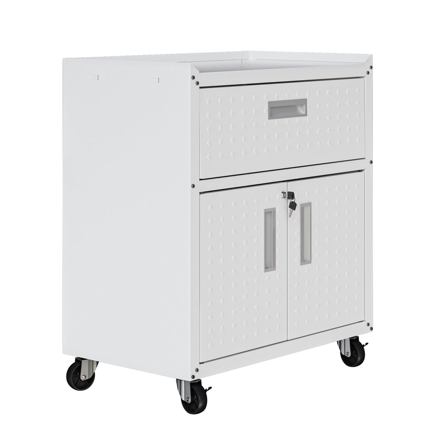 6-Piece Fortress Textured Garage Set with Cabinets, Wall Units and Table