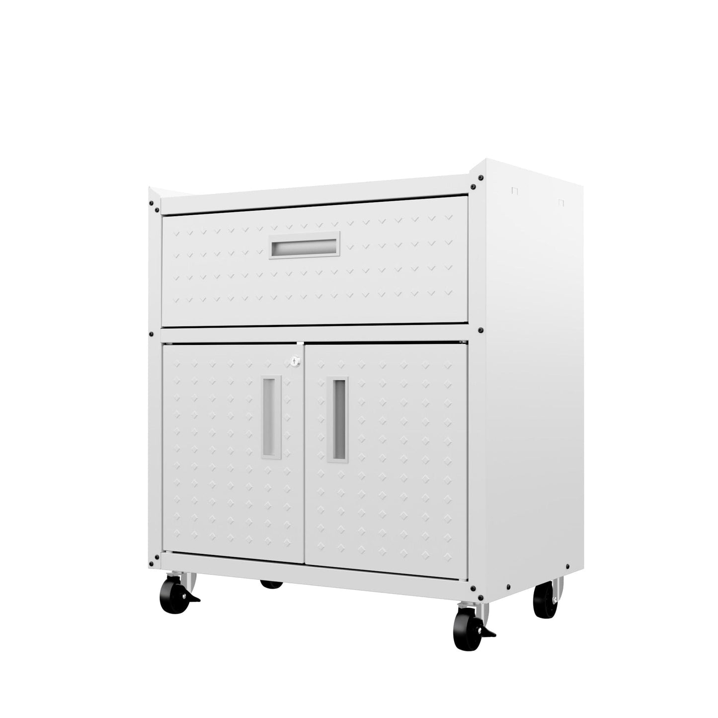 6-Piece Fortress Textured Garage Set with Cabinets, Wall Units and Table