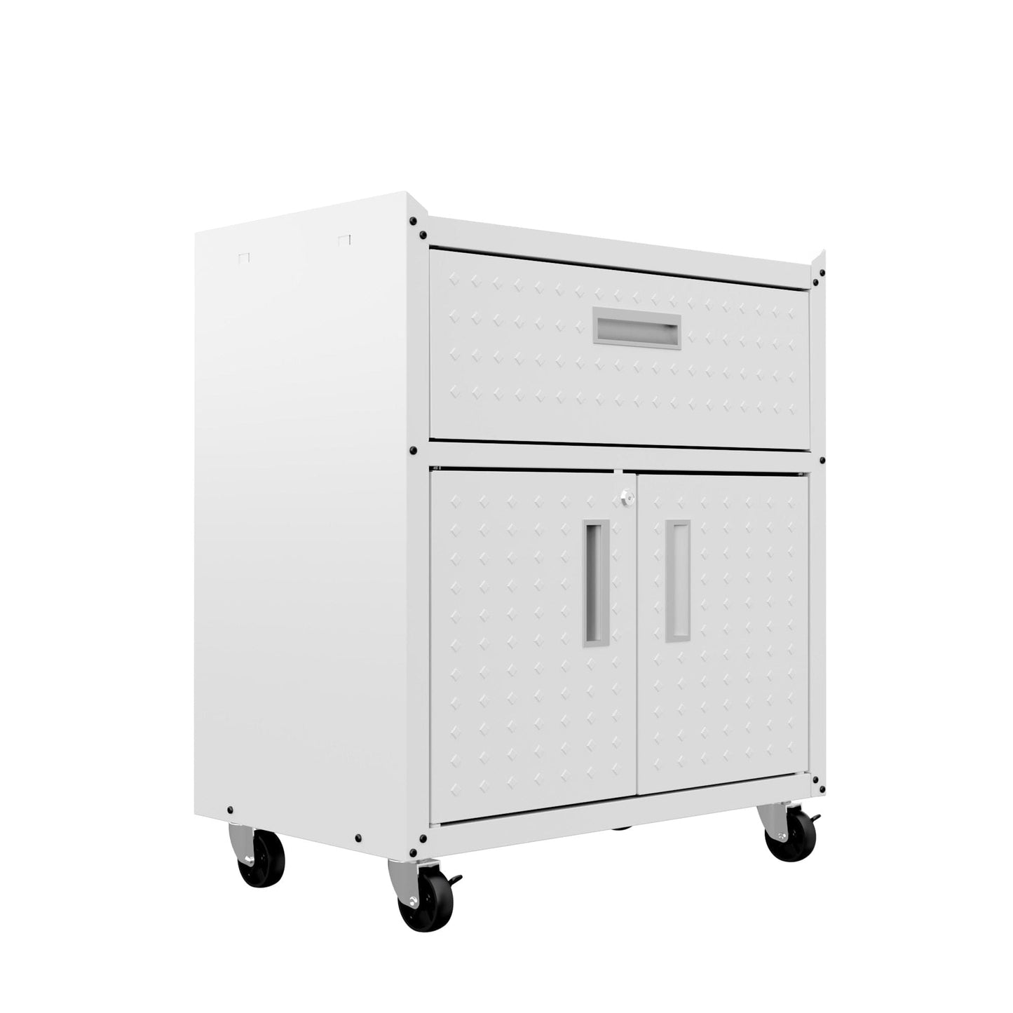 6-Piece Fortress Textured Garage Set with Cabinets, Wall Units and Table