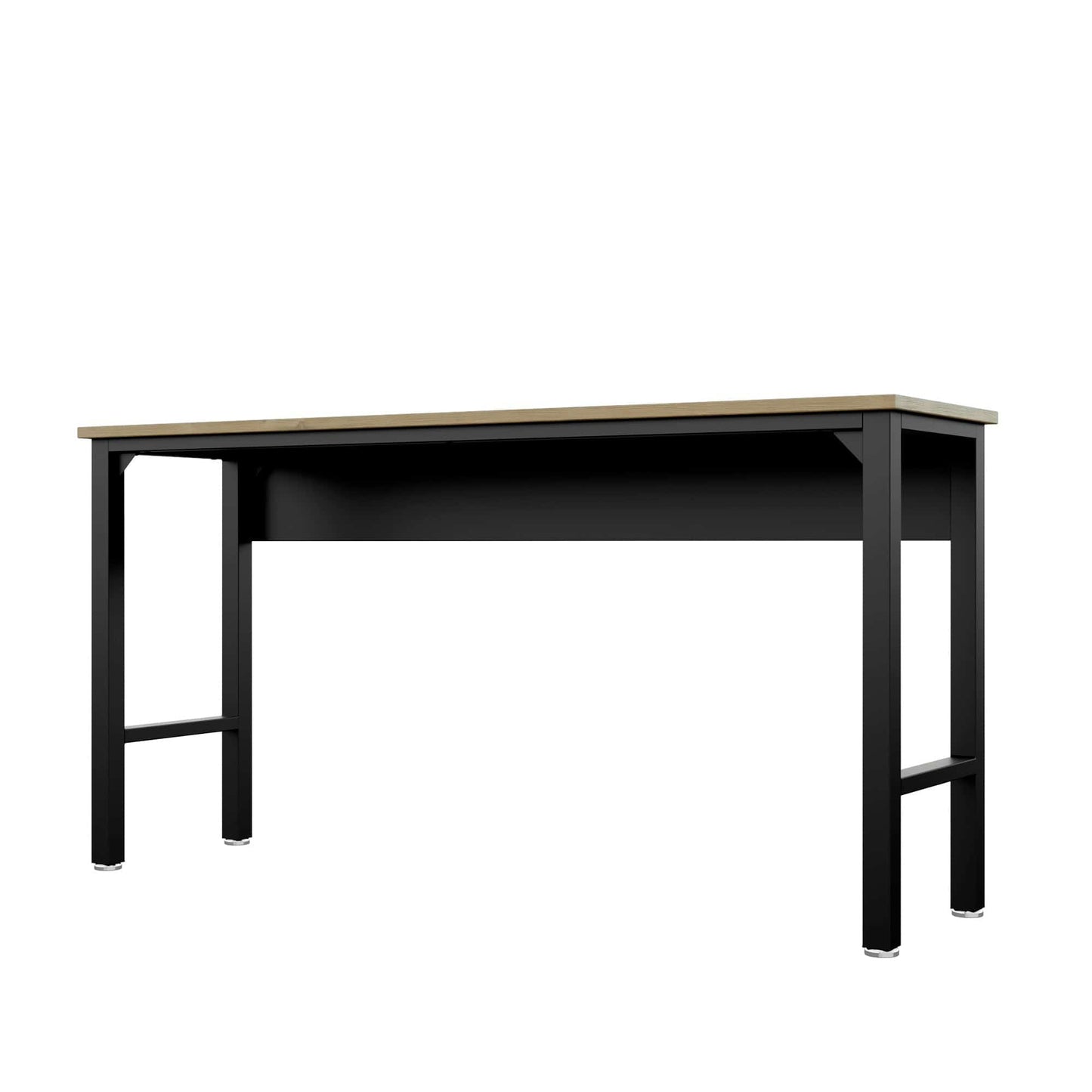 Fortress 72.4" Natural Wood and Steel Garage Table