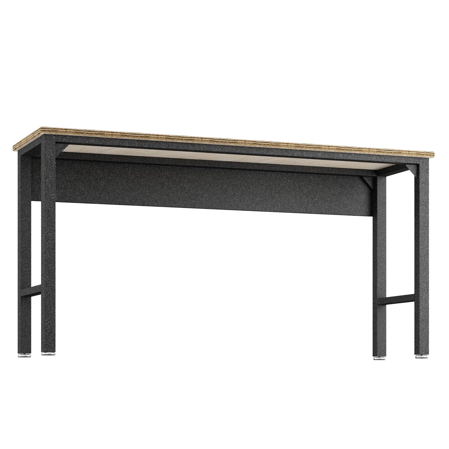 Fortress 72.4" Natural Wood and Steel Garage Table