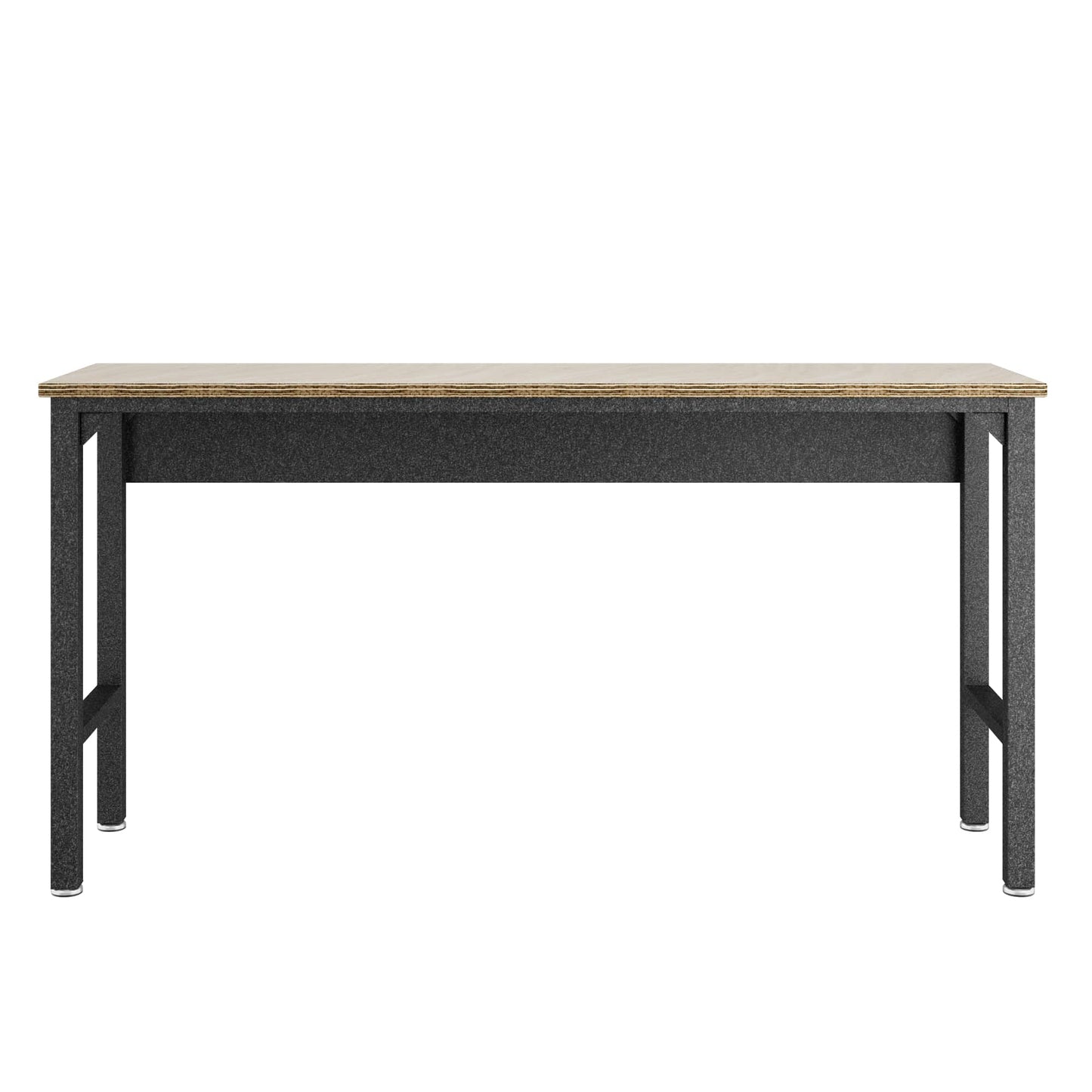 Fortress 72.4" Natural Wood and Steel Garage Table