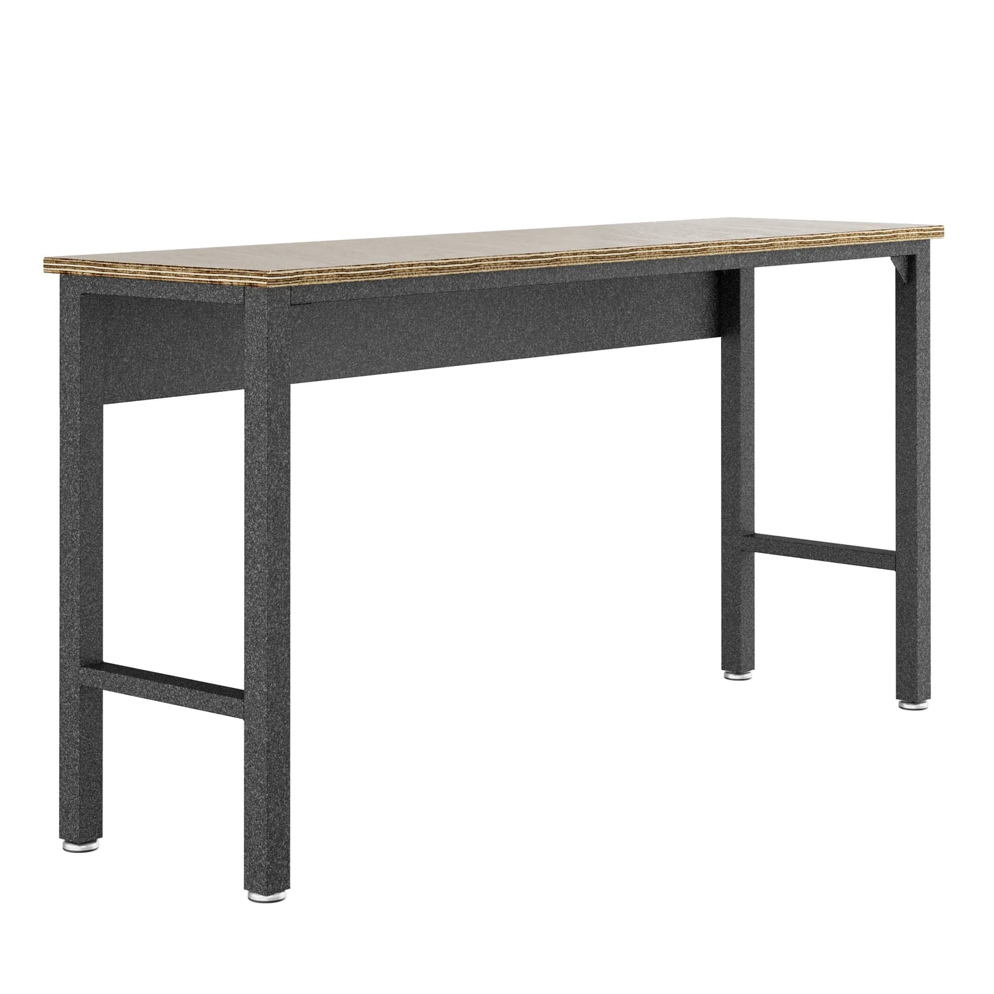 Fortress 72.4" Natural Wood and Steel Garage Table